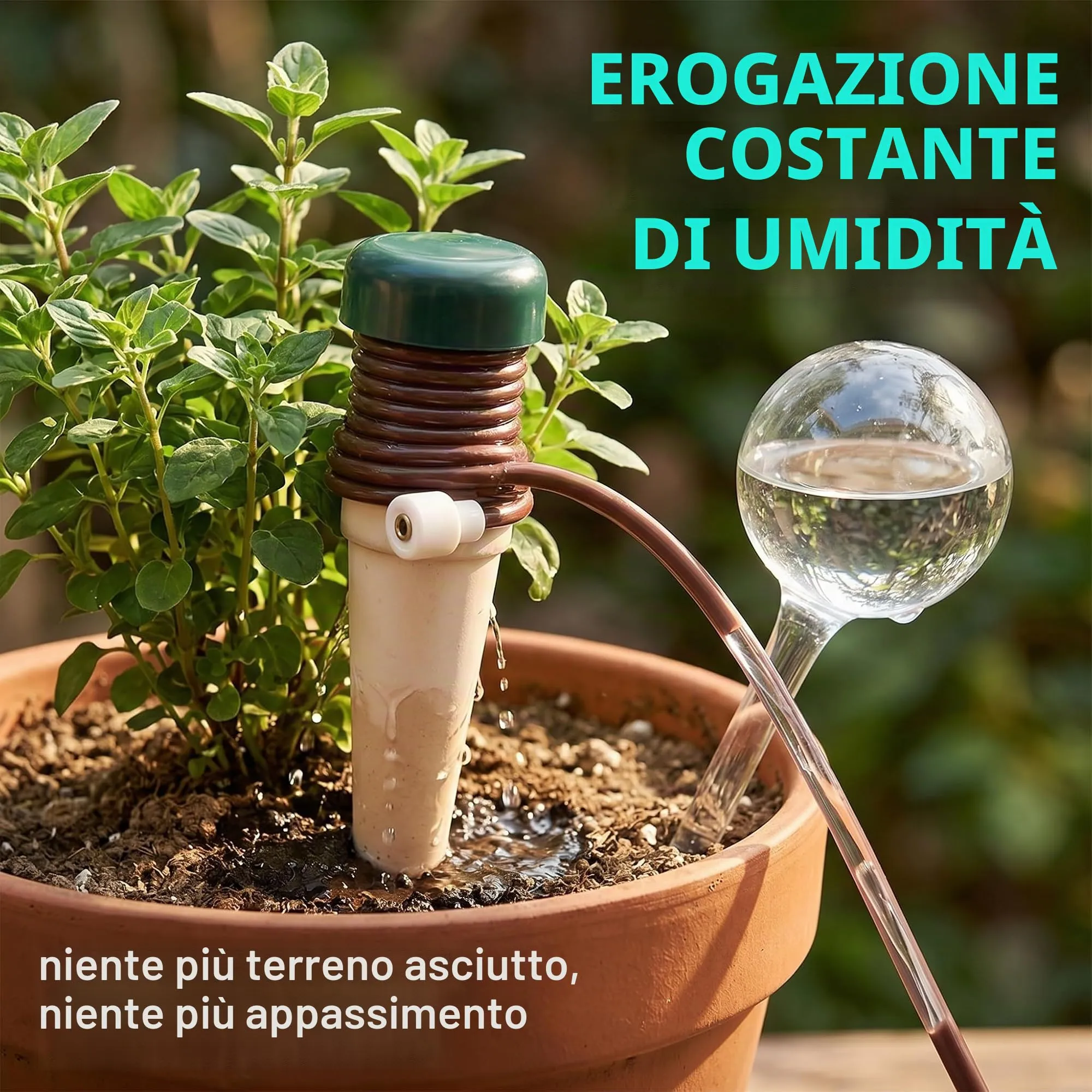 AUEFUDQ Kit Irrigazione a Goccia per Piante da Interno ed Esterno, 6 Pezzi - immagine 4