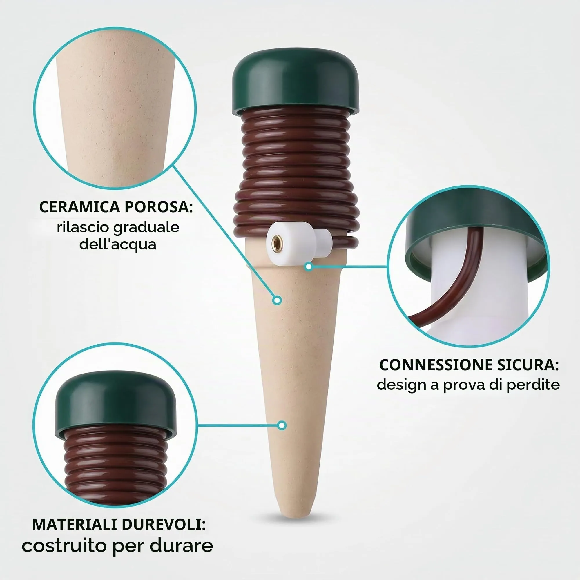 AUEFUDQ Kit Irrigazione a Goccia per Piante da Interno ed Esterno, 6 Pezzi - immagine 5
