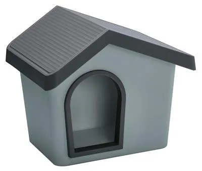 Imac Zeus 2nd Life Nicchia per esterni per cani e gatti di piccola taglia, 50 cm, Grigio - immagine 1