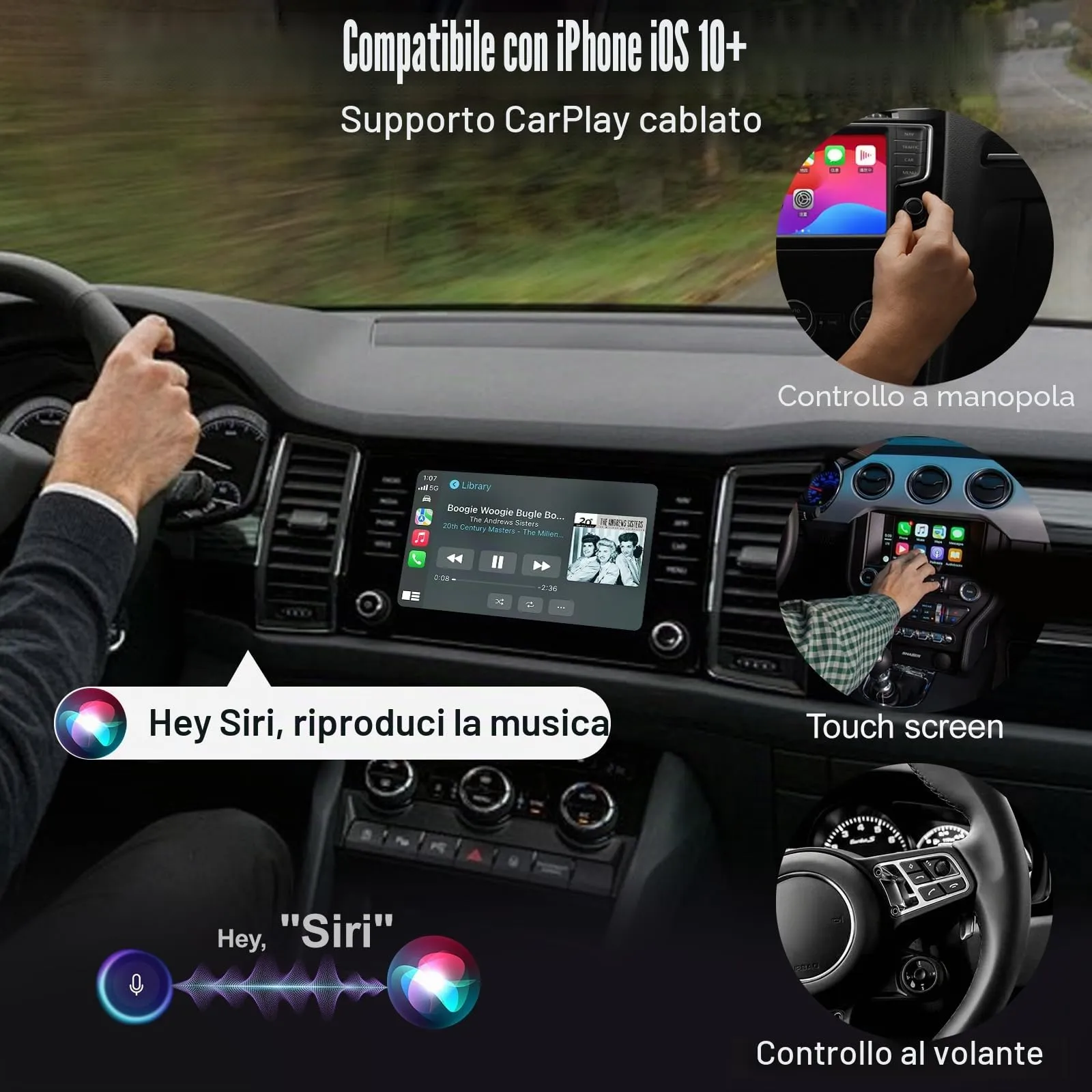 XILANHUA CarPlay Wireless Adapter for iPhone iOS 10+, USB to Wireless Converter, Compatible with 800+ Car Models (2016+) - immagine 5