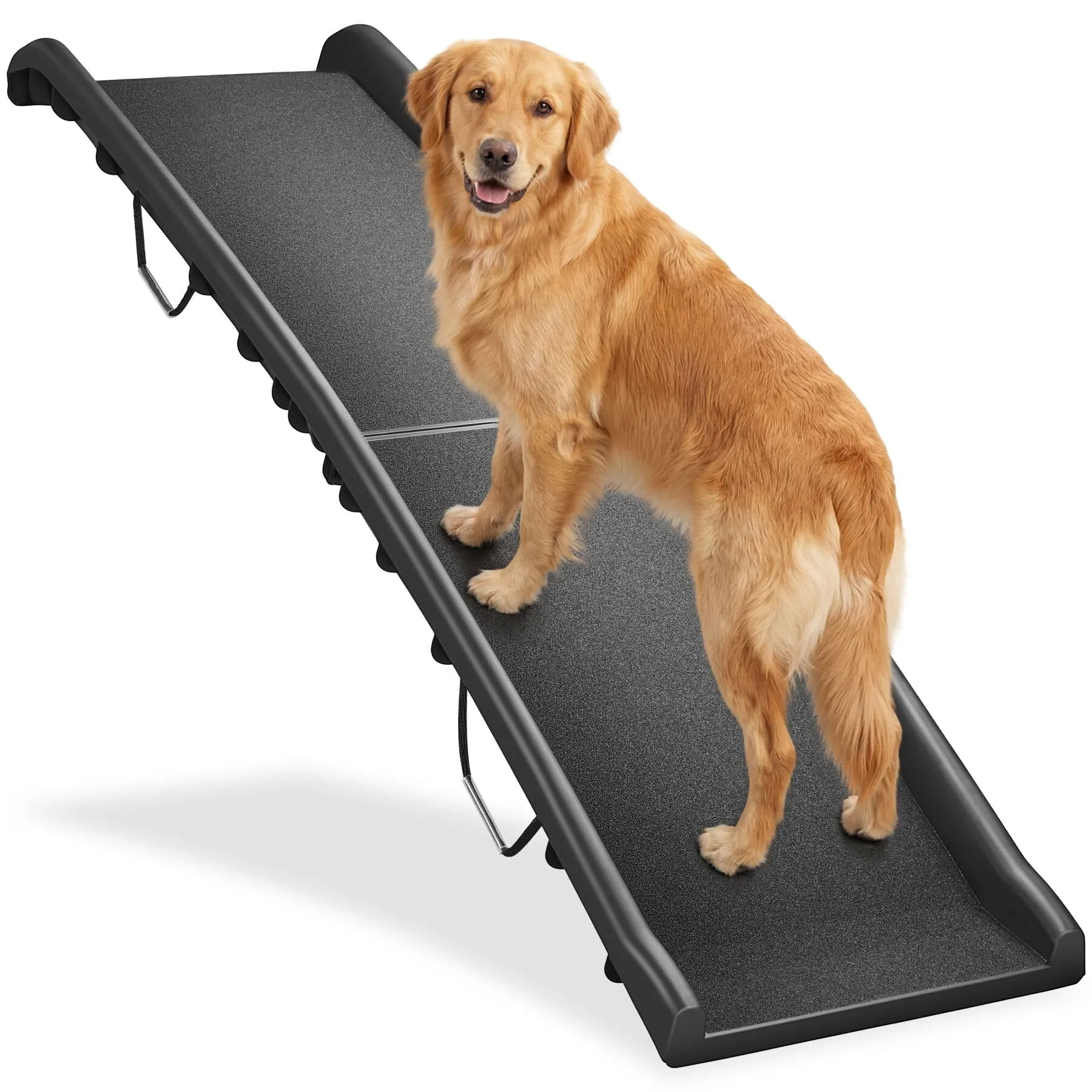 tectake Rampa per Cani Paw Step, Pieghevole e Antiscivolo, Supporto fino a 90kg, Nero - immagine 1