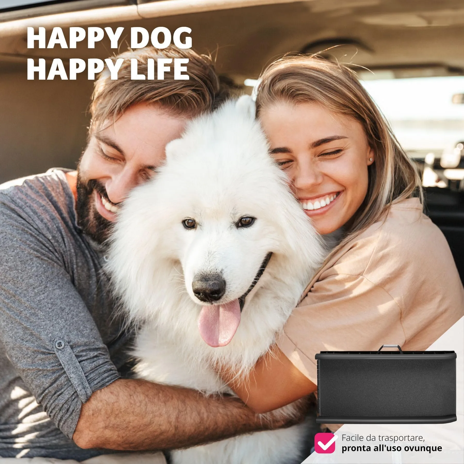 tectake Rampa per Cani Paw Step, Pieghevole e Antiscivolo, Supporto fino a 90kg, Nero - immagine 9
