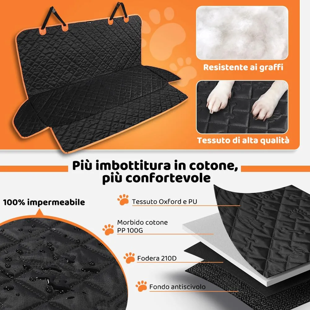 KYG Coprisedile Auto per Cani Posteriore, Antiscivolo e Antigraffio per Auto, SUV e Camion, 132x58x46cm - immagine 3