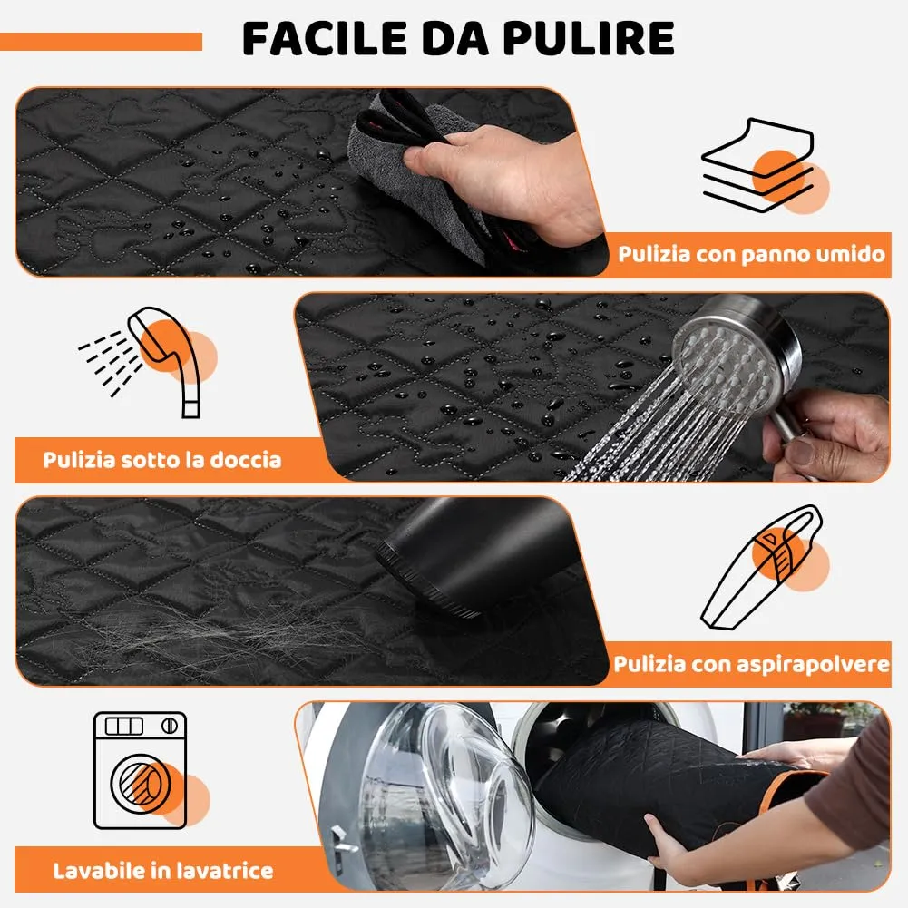 KYG Coprisedile Auto per Cani Posteriore, Antiscivolo e Antigraffio per Auto, SUV e Camion, 132x58x46cm - immagine 4