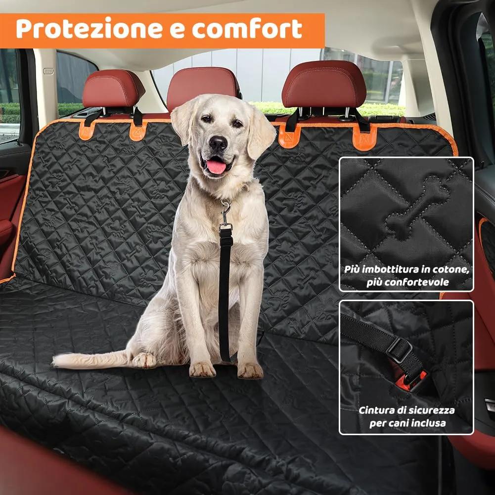 KYG Coprisedile Auto per Cani Posteriore, Antiscivolo e Antigraffio per Auto, SUV e Camion, 132x58x46cm - immagine 5