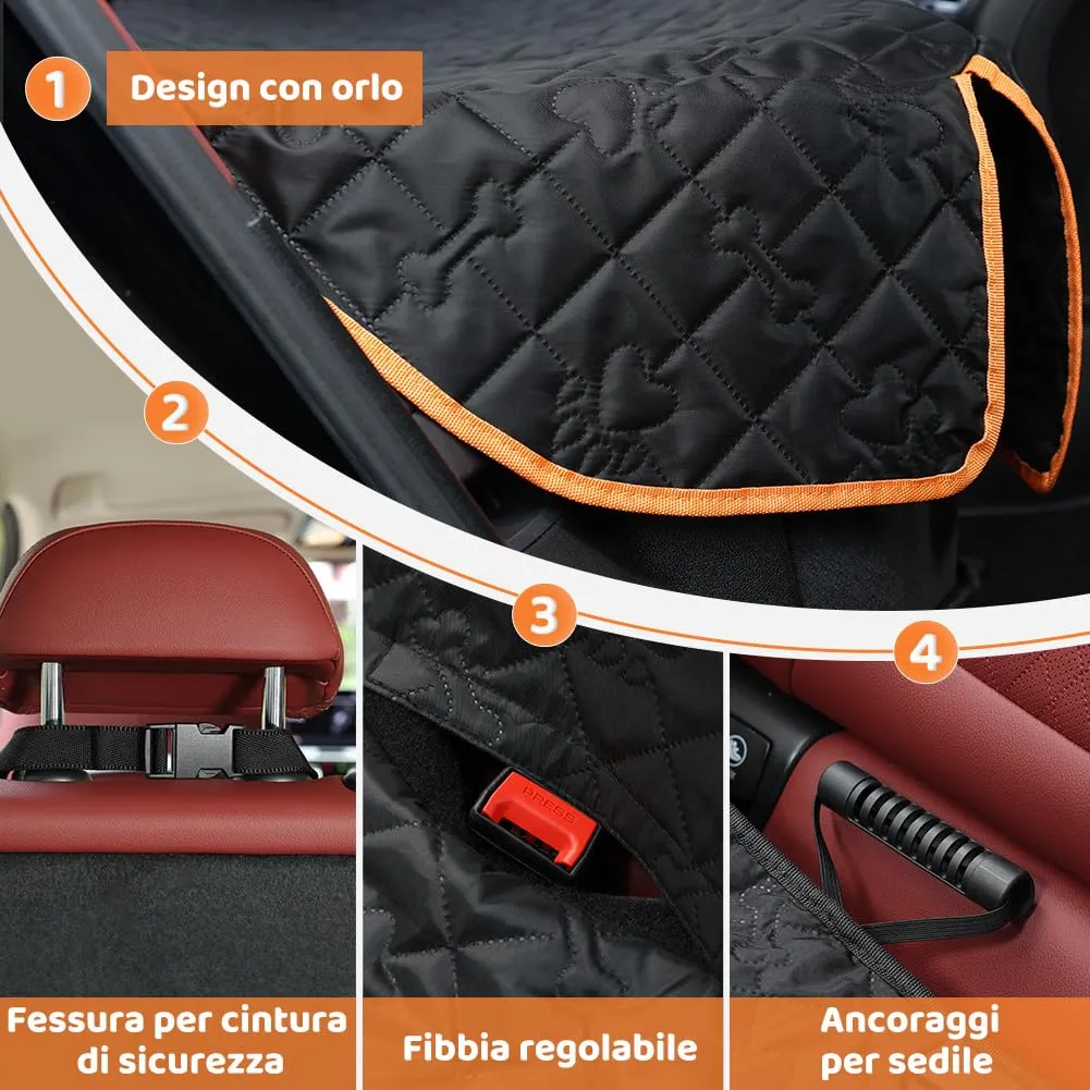 KYG Coprisedile Auto per Cani Posteriore, Antiscivolo e Antigraffio per Auto, SUV e Camion, 132x58x46cm - immagine 6