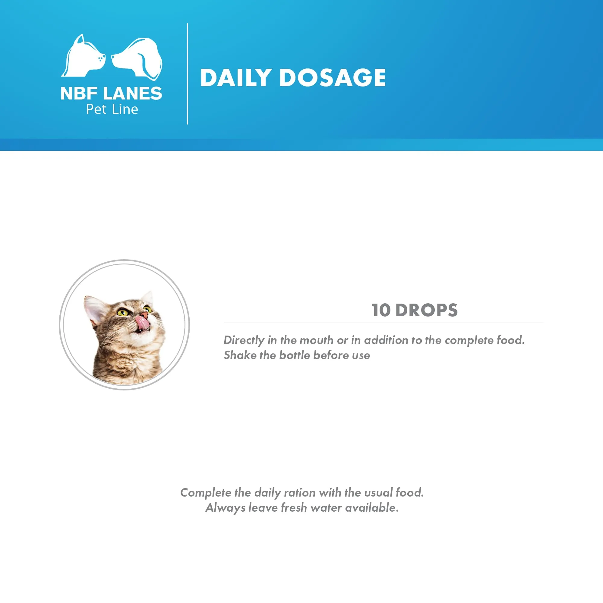 NBF Lanes Reuteral Pet Gatto, Gocce orali Probiotico per la Flora intestinale dei Gatti - immagine 4