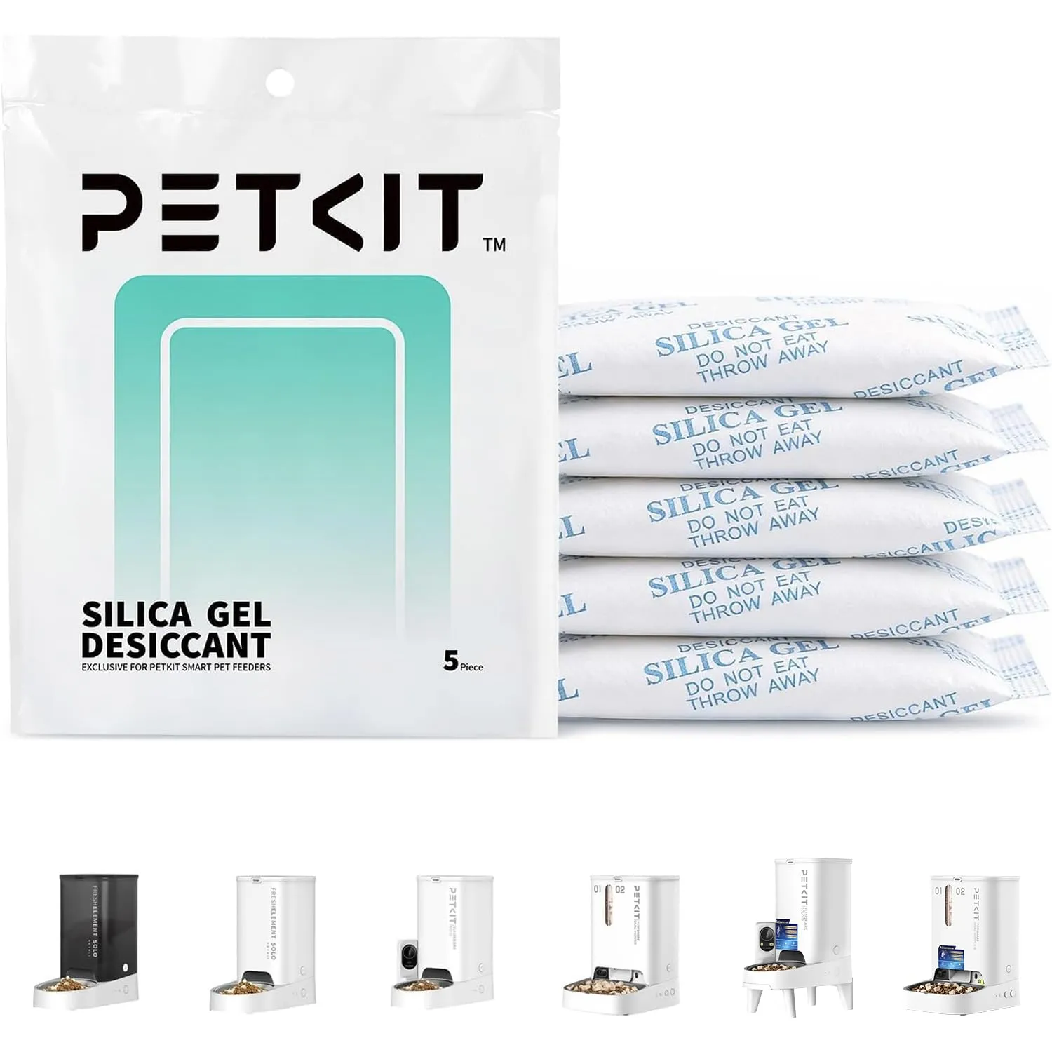 PETKIT Essiccante di ricambio per alimentatori intelligenti, confezione da 5 pezzi - immagine 1