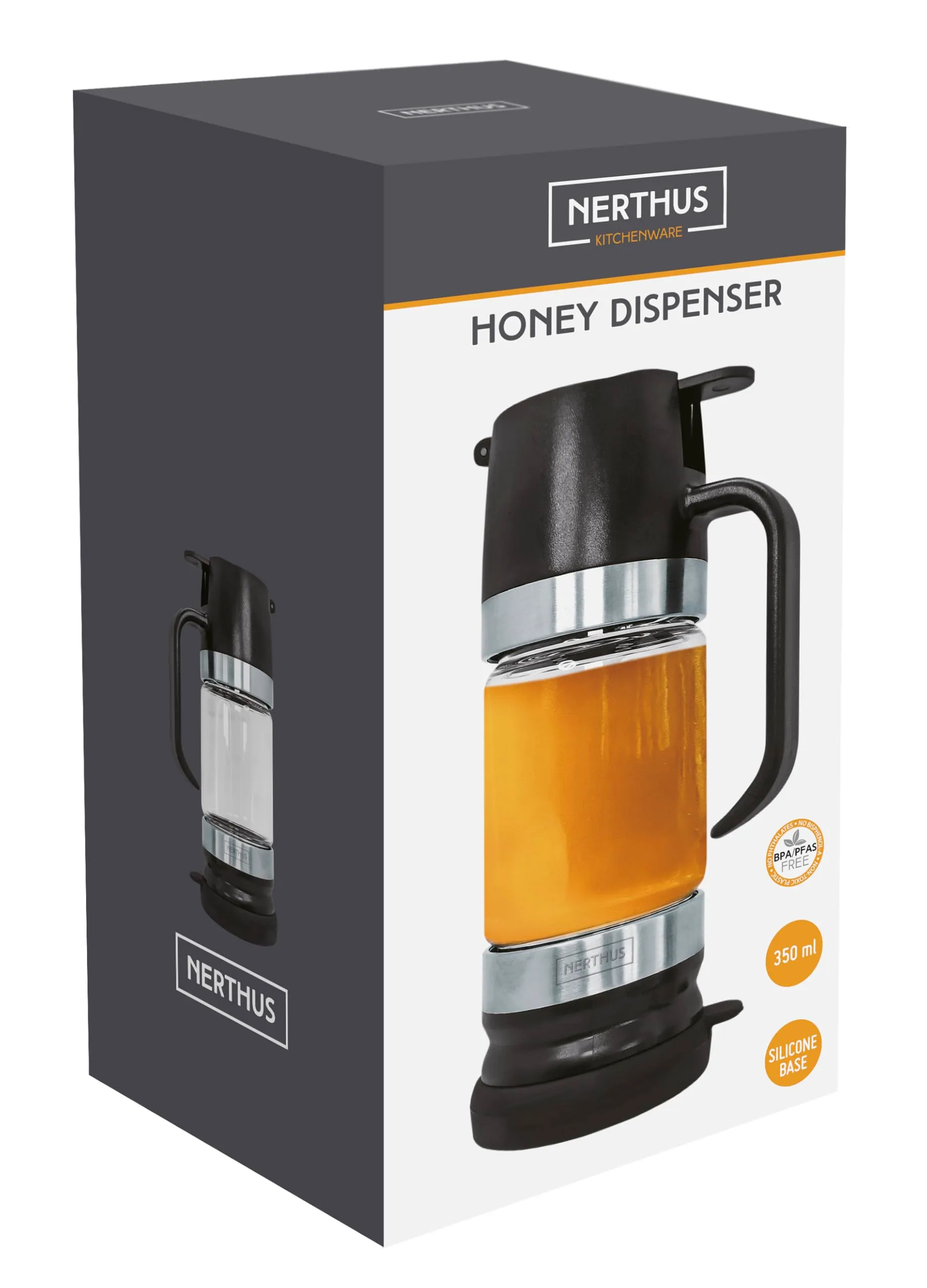 Nerthus FIH 1479 Barattolo Miele con Dosatore, 350 ml - immagine 3