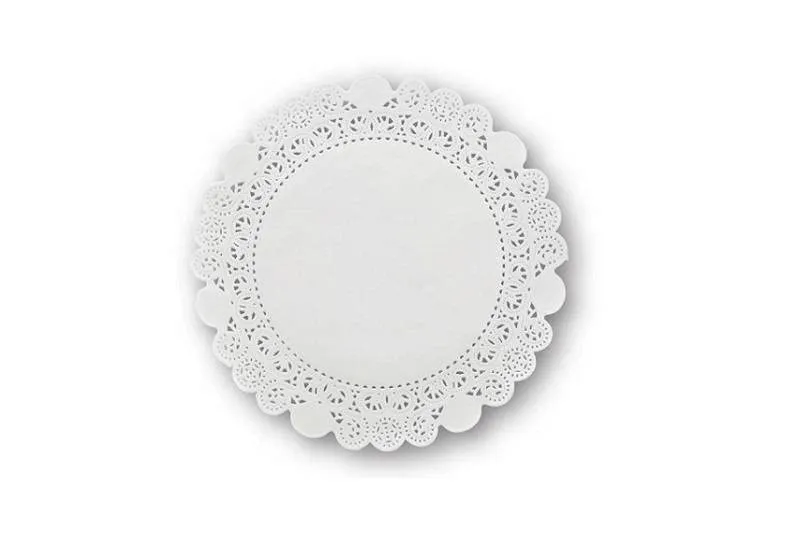 MAQA Centrini di carta pizzo bianchi, 20 cm, 100 pezzi - immagine 1