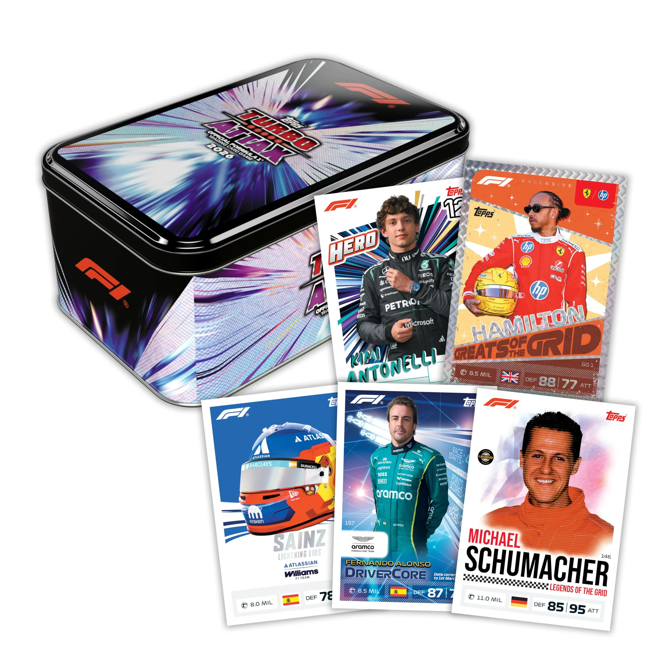 Topps Formula 1 2026 Turbo Attax Super Tin - Greats of the Grid - immagine 2