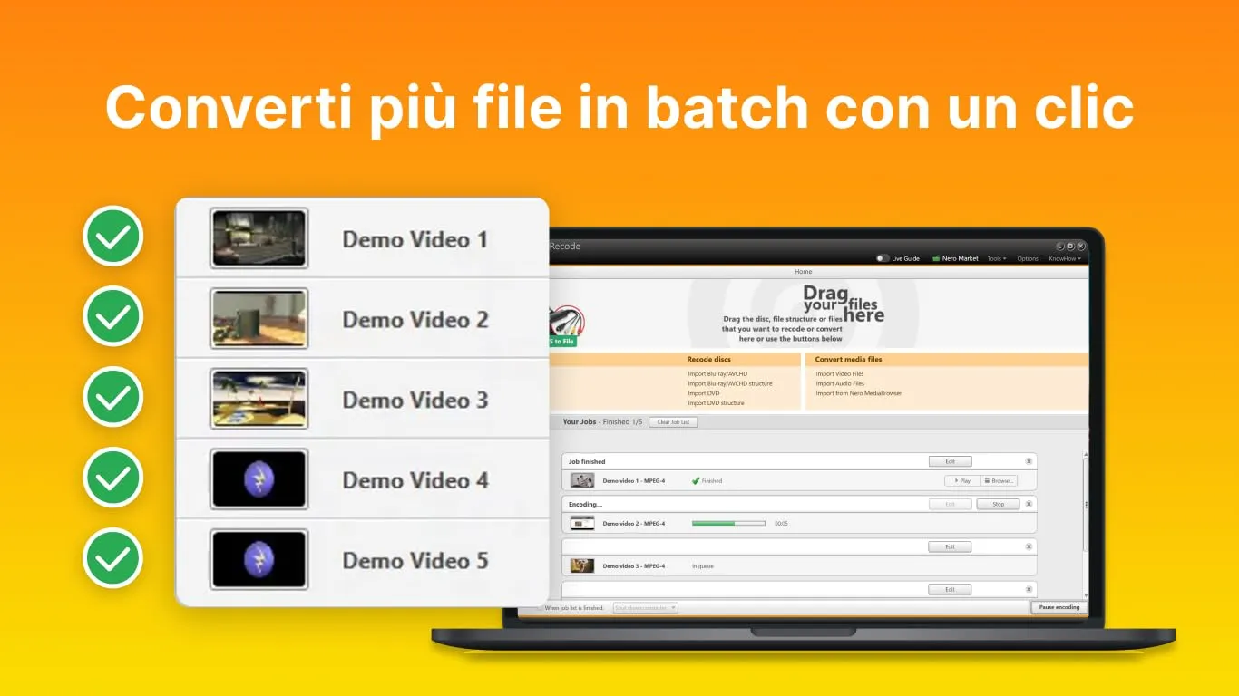 Nero Recode Software Convertitore MP3, Licenza a Vita, 1 PC, Windows 11/10/8/7 - immagine 5