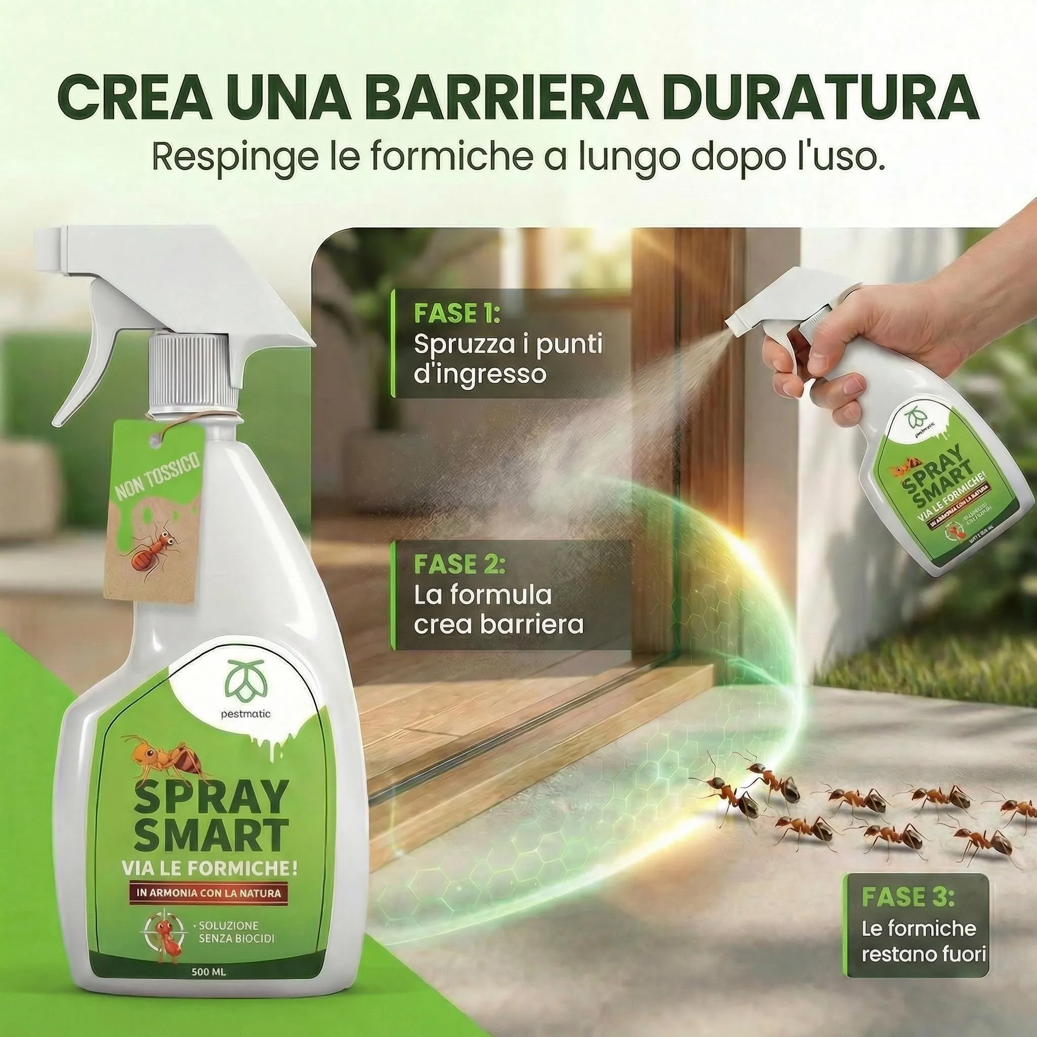 Pestmatic Spray Anti Formiche Senza Veleno 500 ml - immagine 4