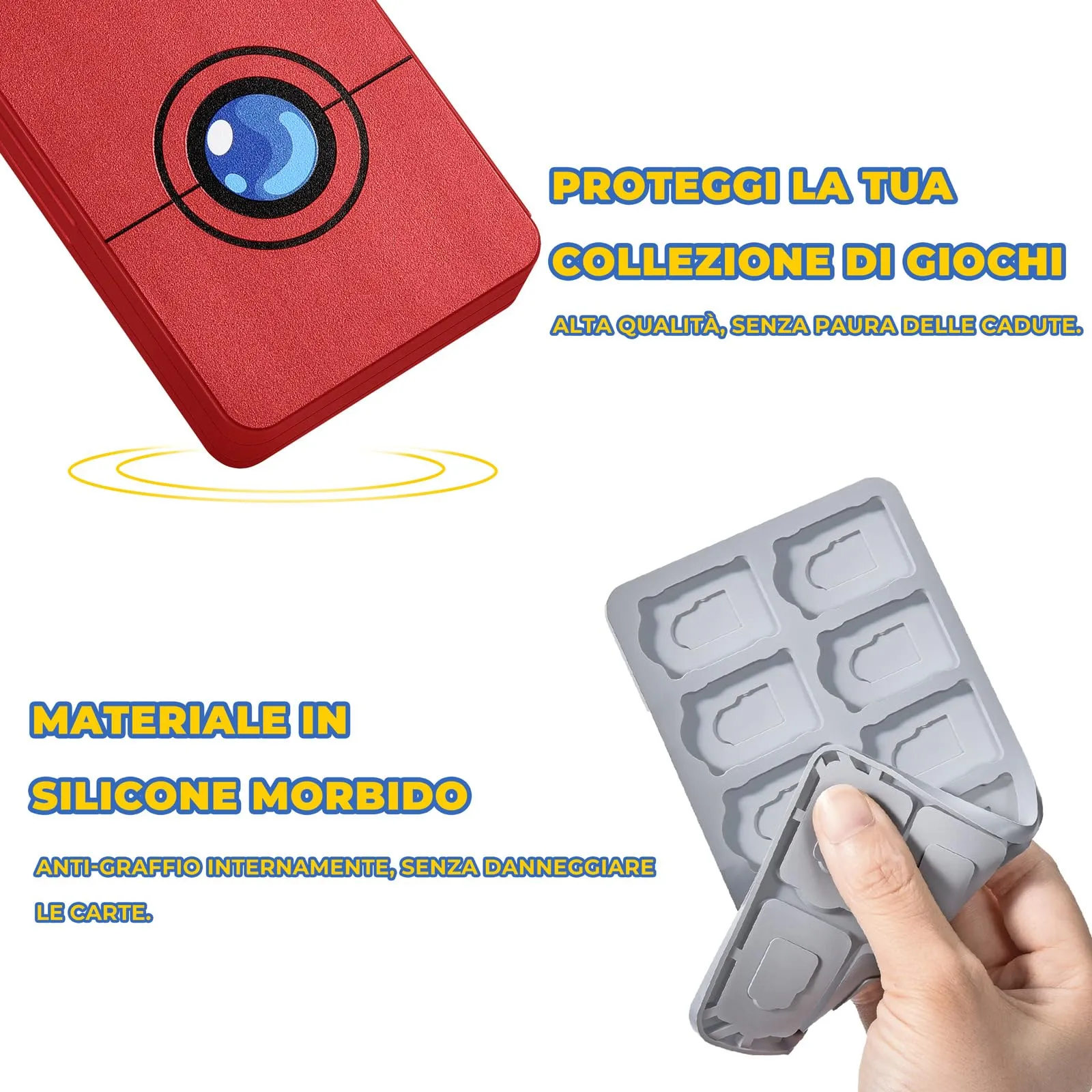 PALPOW Porta Giochi e Micro SD per Nintendo Switch 2, 48 Slot, Rosso - immagine 5