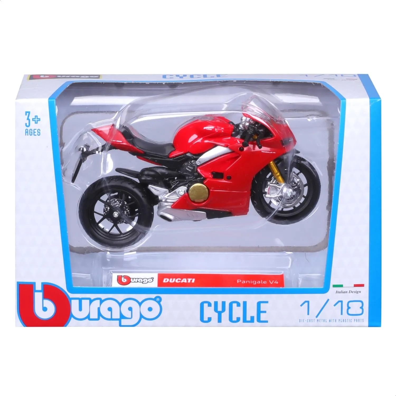 Bburago Ducati Panigale V4 Diecast Motorcycle, 1:18 Scale - immagine 8
