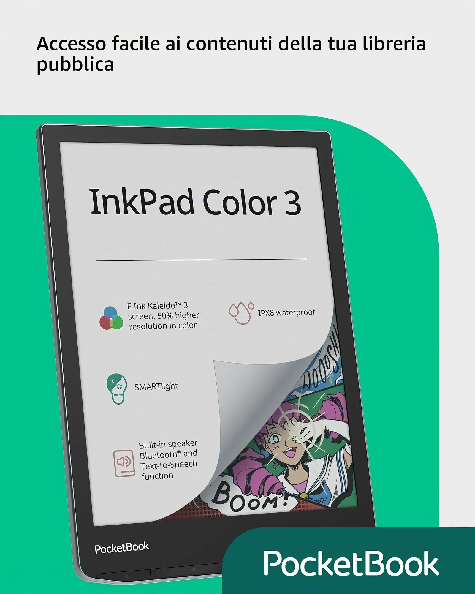 PocketBook InkPad Color 3 eReader 8" 32 GB Grigio - immagine 8