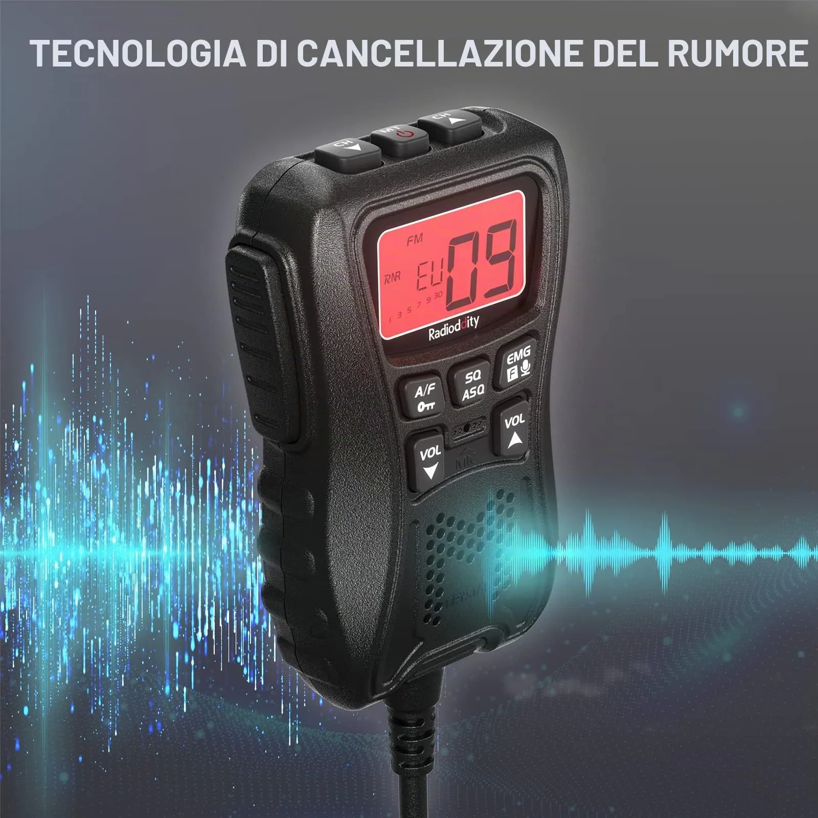 Radioddity CS-47 Mini CB Radio AM/FM 40 Channel with LCD Microphone and Noise Reduction - immagine 2