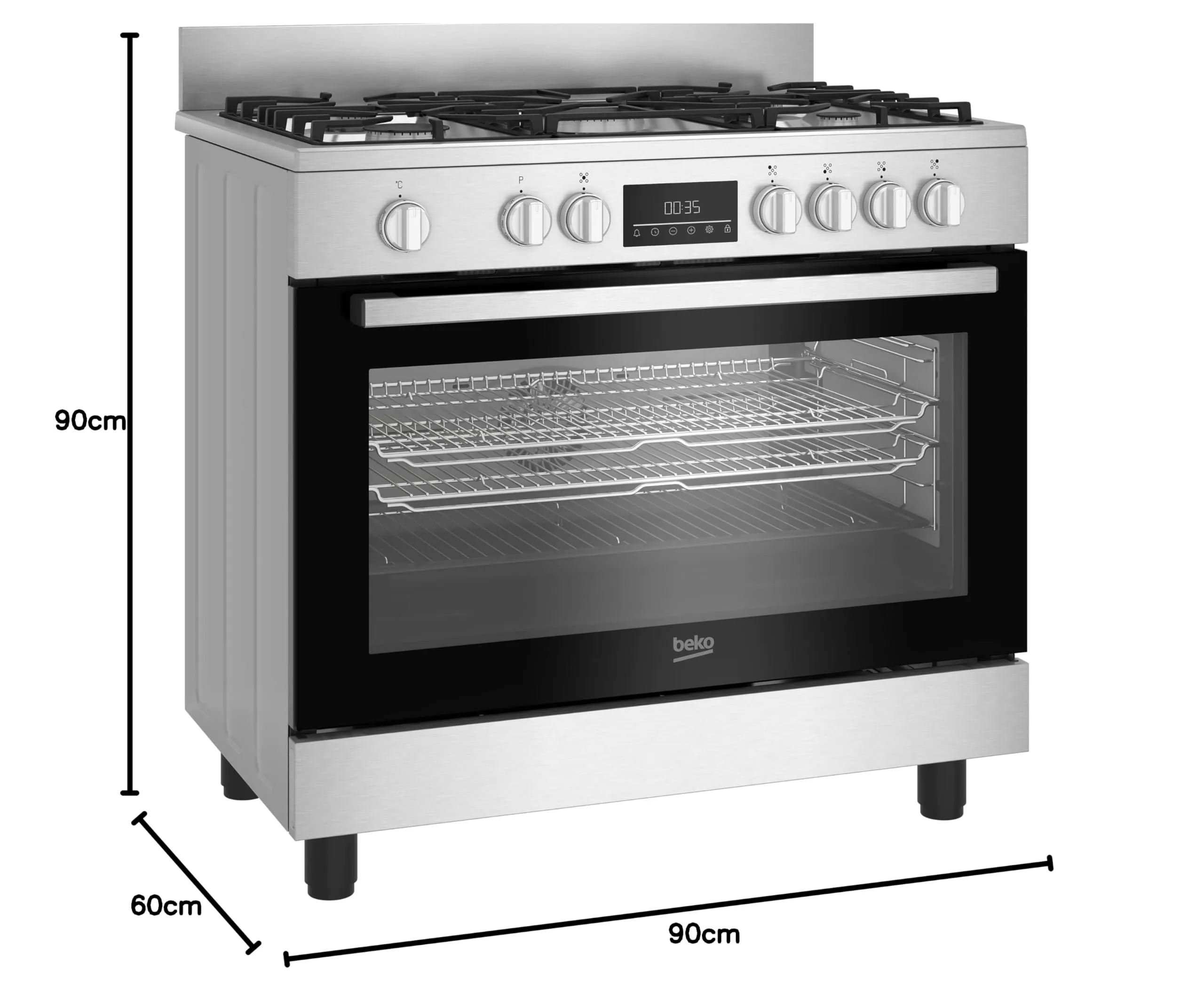 Beko Cucina a Gas 90x60 cm BGM11226EX - immagine 6