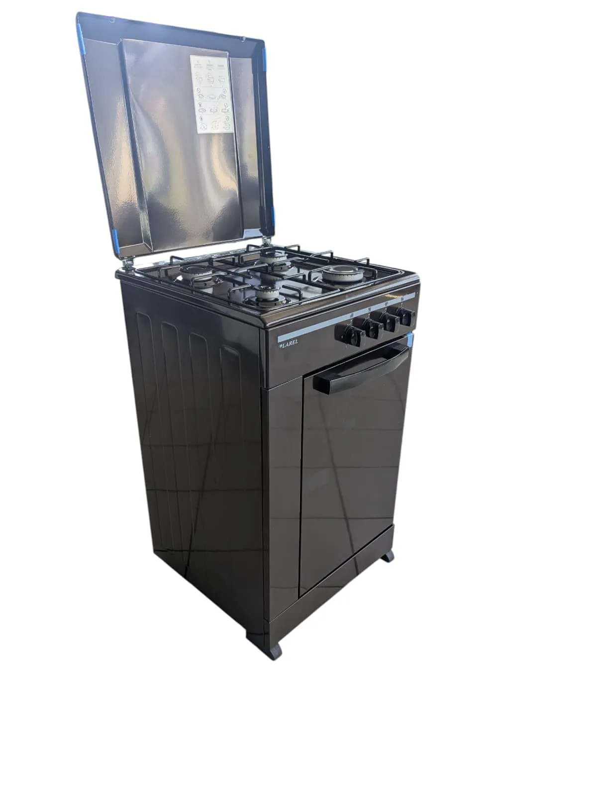 Lar.el Cucina a Gas 4 Fuochi con Mobile Portabombola, Marrone, Accensione Elettronica, GPL/Metano, MOB.S413MW - immagine 2