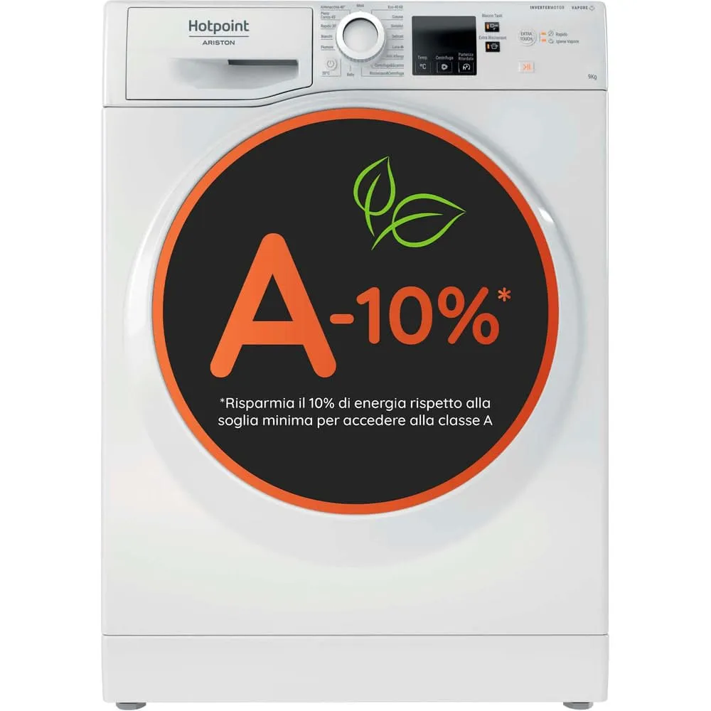 Hotpoint Lavatrice 9kg Inverter Vapore 1400 Giri NF97WK IT - immagine 1