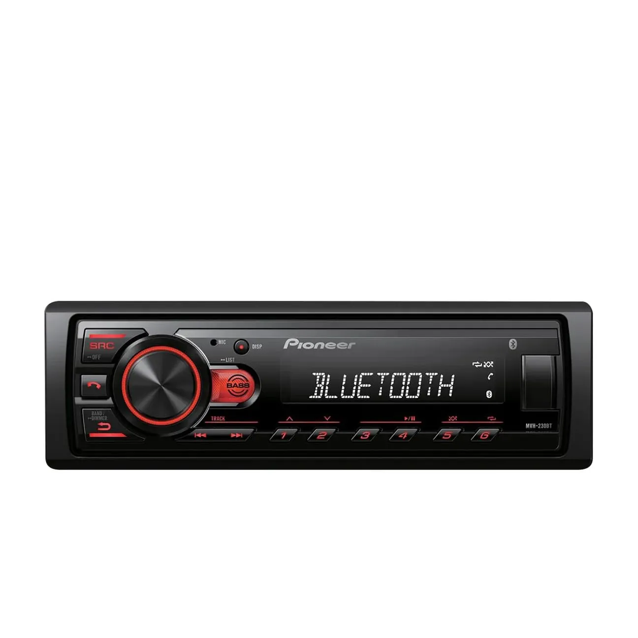 Pioneer MVH-S230BT 1 DIN Bluetooth Car Radio with USB and AUX - immagine 2