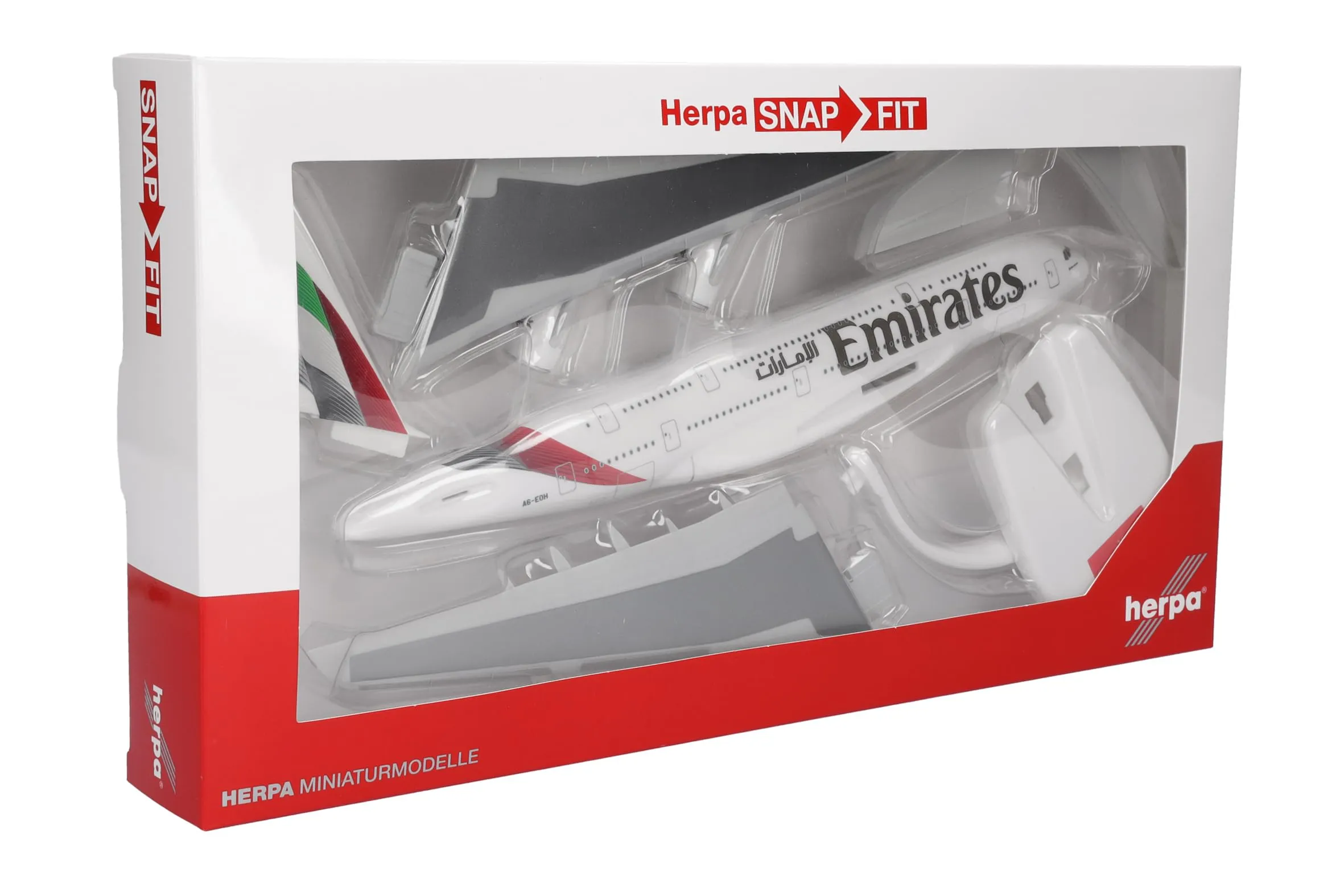 Herpa Emirates Airbus A380 1:250 Snap-Fit Model Airplane - immagine 5