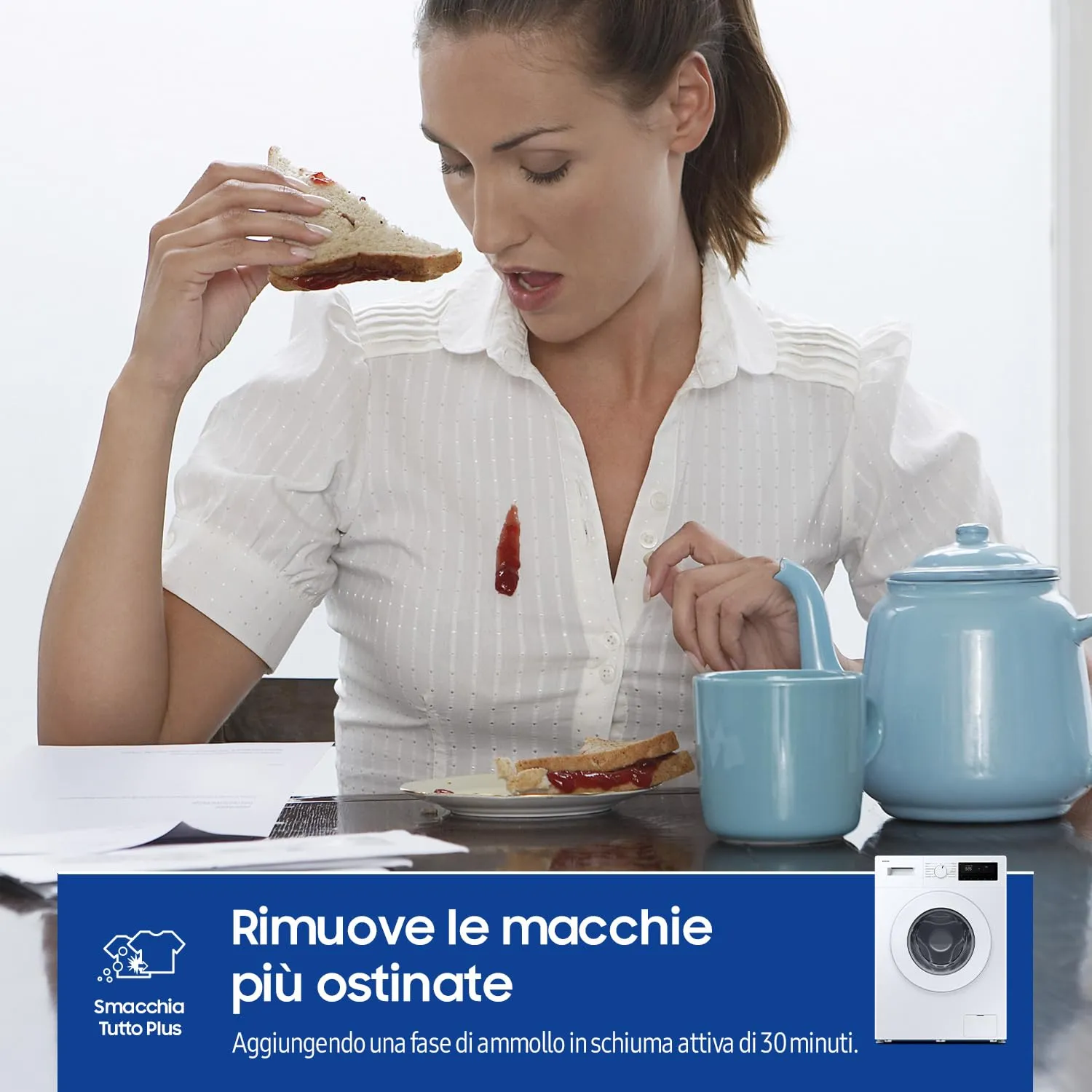 Samsung Slim Lavatrice F-WM703M05TW3M, 7 Kg, Carica Frontale, Bianco - immagine 6