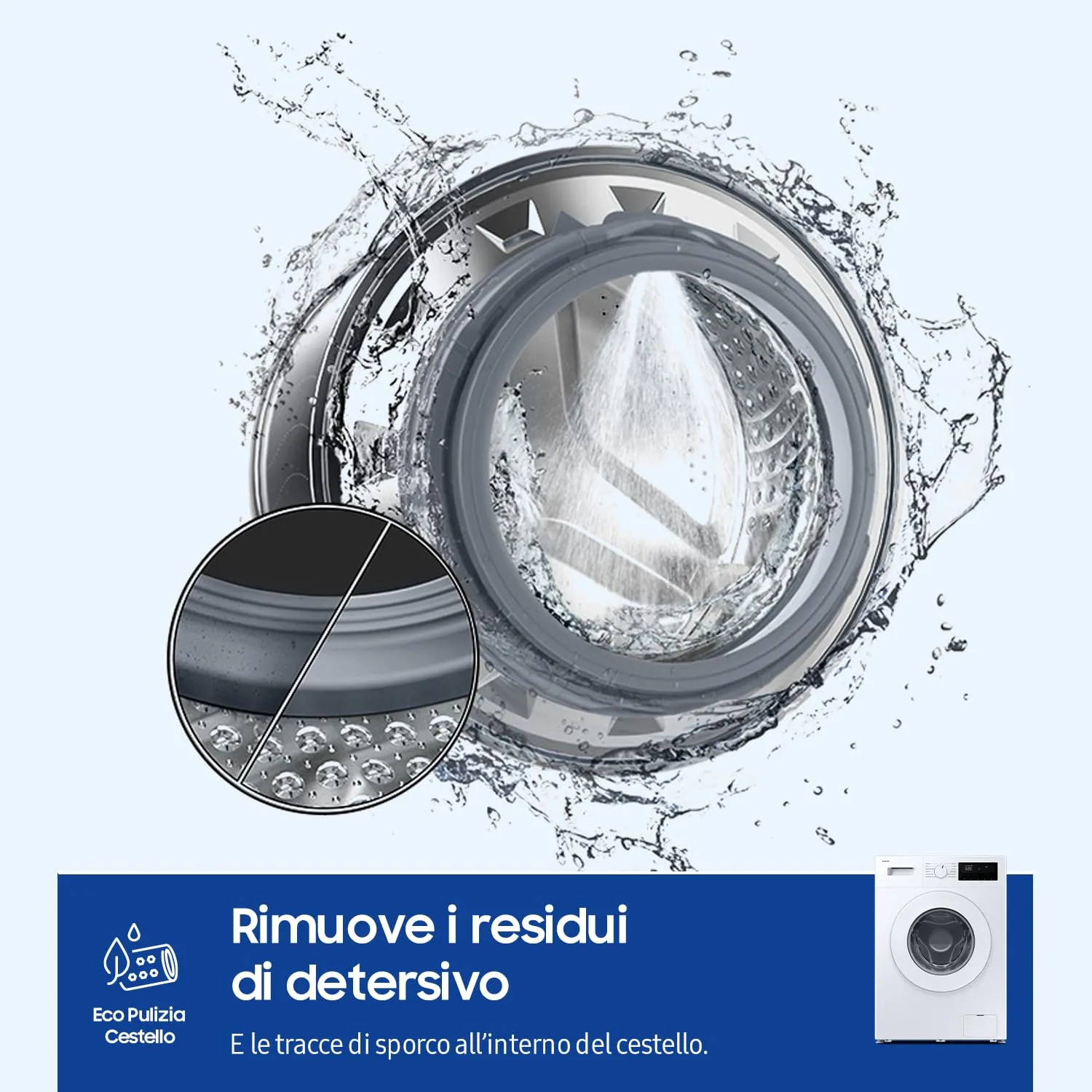 Samsung Slim Lavatrice F-WM703M05TW3M, 7 Kg, Carica Frontale, Bianco - immagine 7