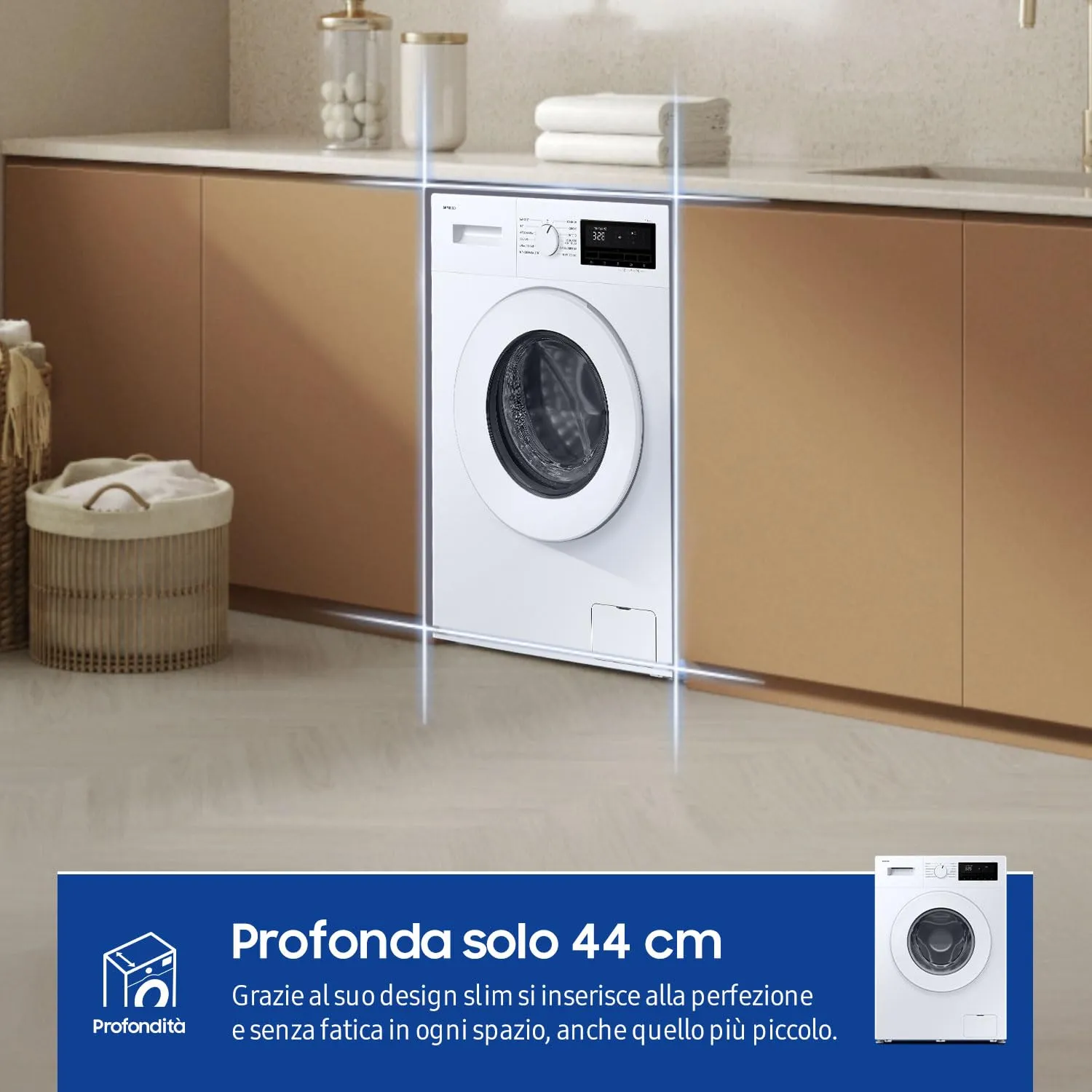 Samsung Slim Lavatrice F-WM703M05TW3M, 7 Kg, Carica Frontale, Bianco - immagine 8