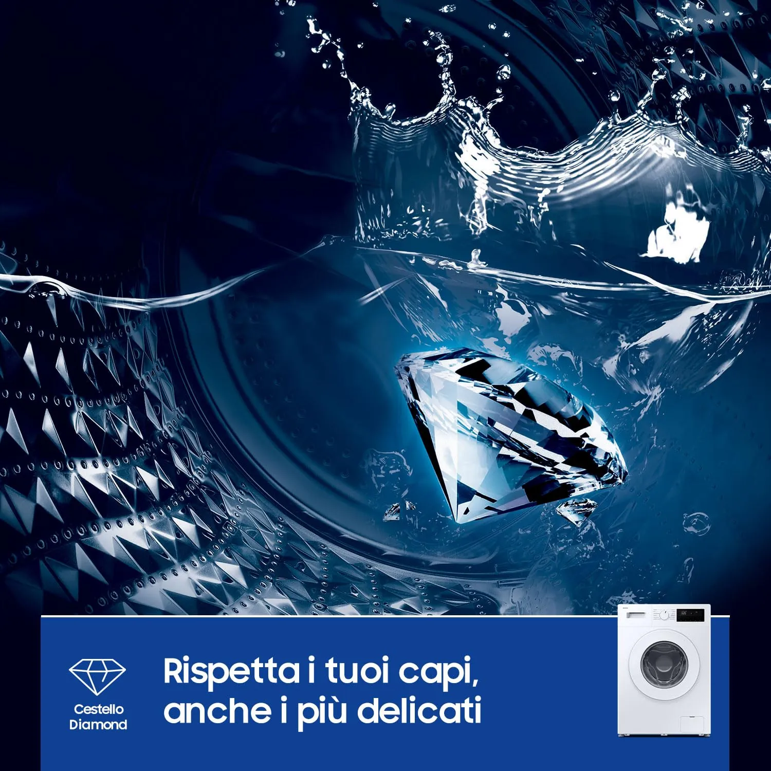 Samsung Slim Lavatrice F-WM703M05TW3M, 7 Kg, Carica Frontale, Bianco - immagine 9
