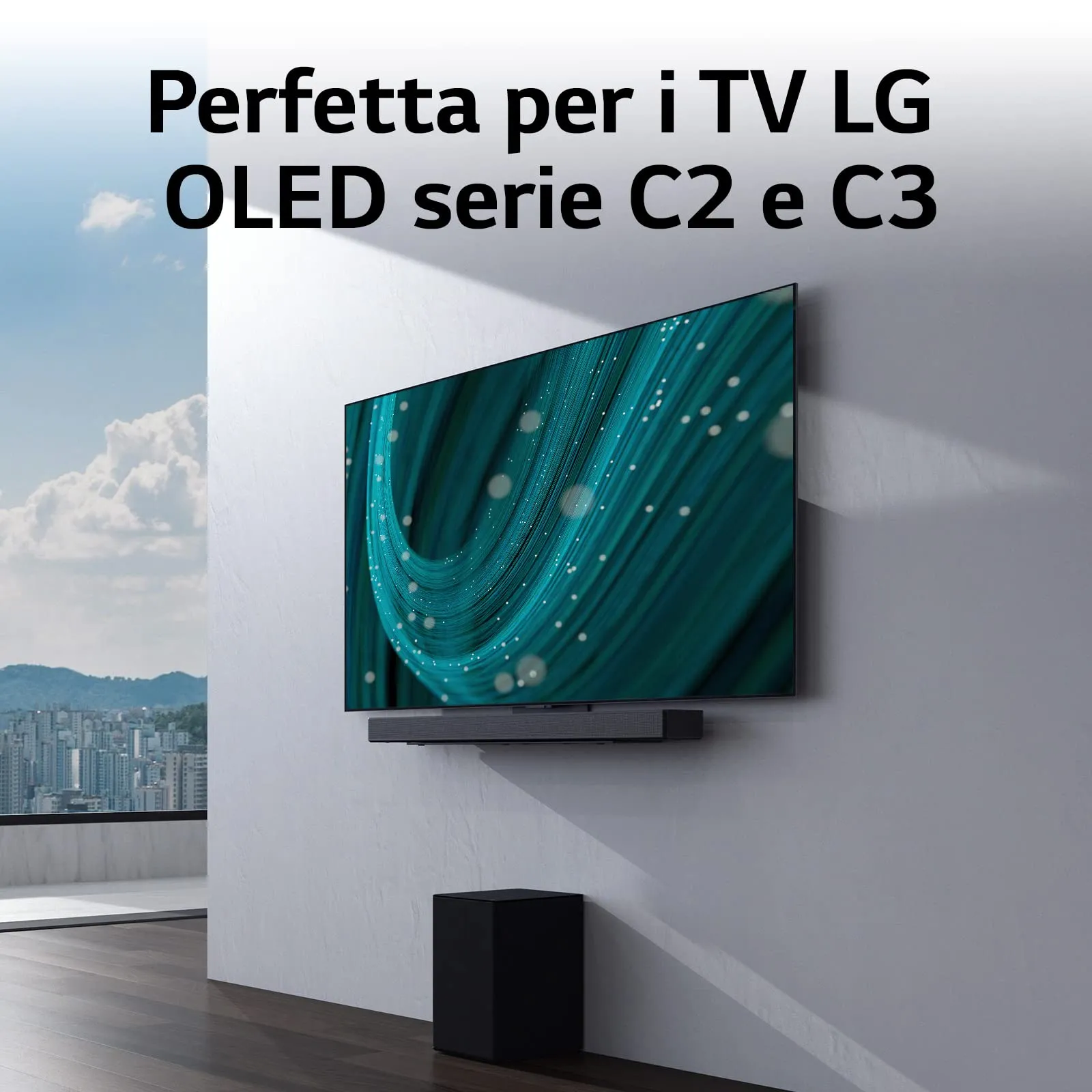LG SC9S Soundbar 400W 3.1.3 Channel with Wireless Subwoofer, Dolby Atmos, DTS:X, IMAX Enhanced, VRR, ALLM, Wi-Fi, HDMI In/Out - immagine 2