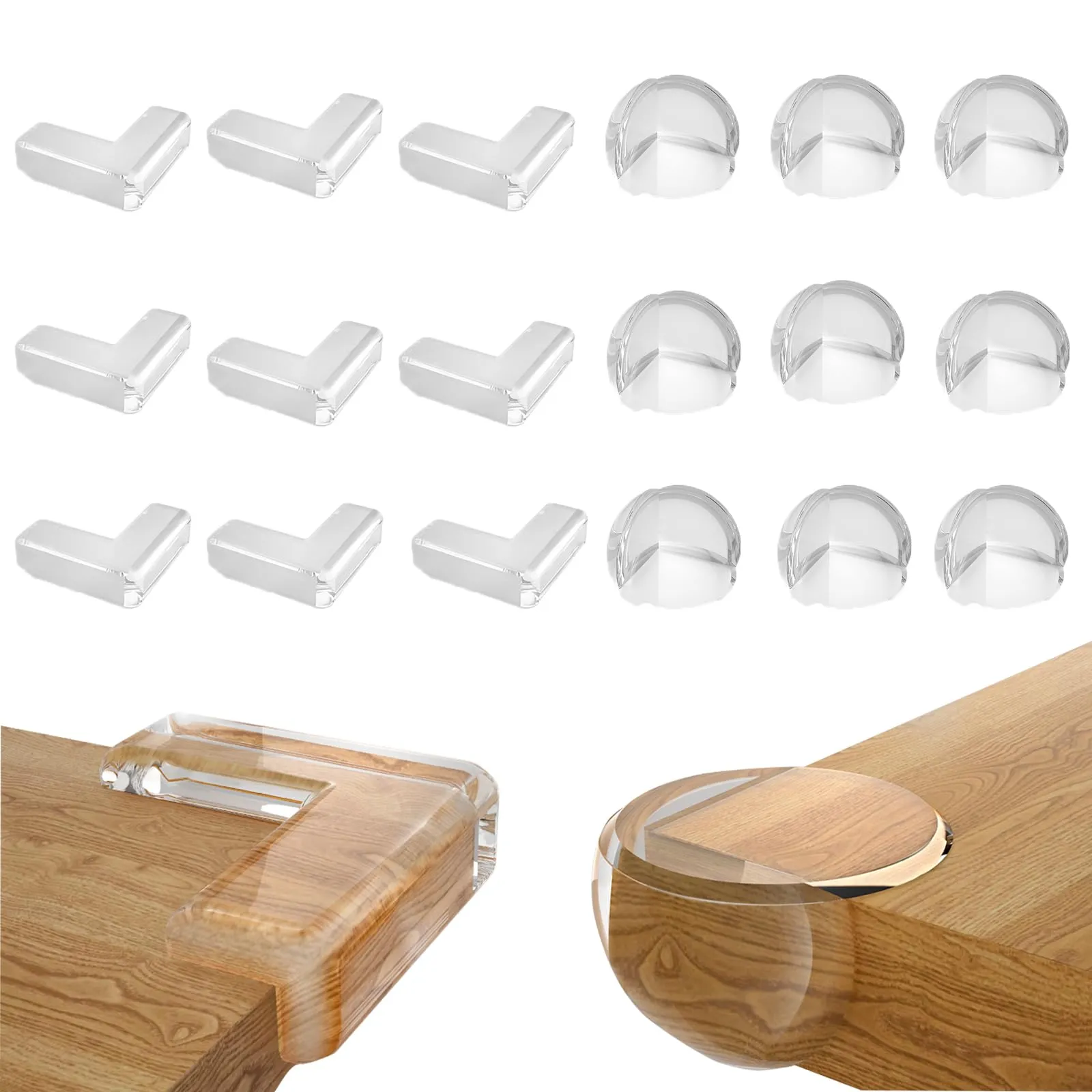 Meekye Paraspigoli per Bambini, 20 Pezzi, Trasparenti (10 Right + 10 Round) - immagine 1