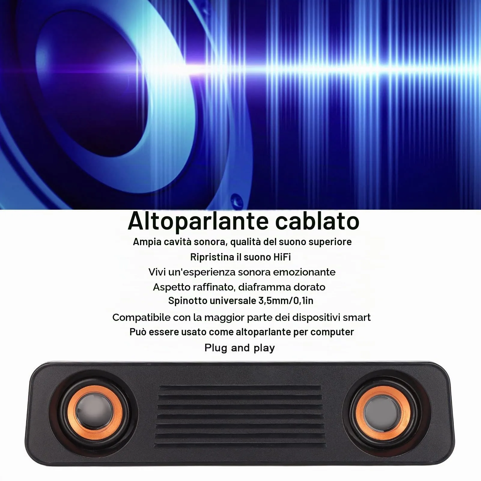 Yosoo Health Gear Soundbar per TV Altoparlante Cablato Stereo HiFi con Subwoofer - immagine 2