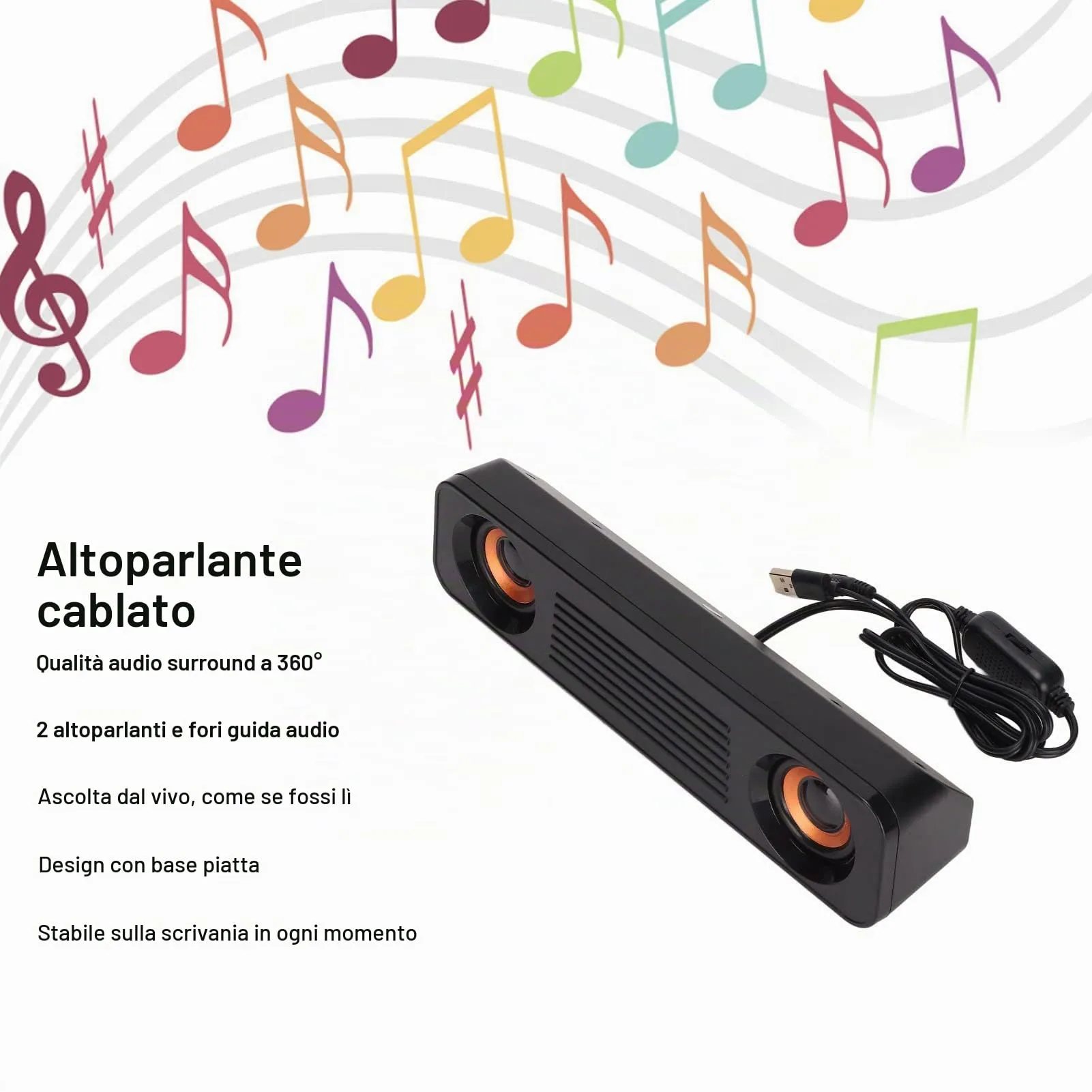 Yosoo Health Gear Soundbar per TV Altoparlante Cablato Stereo HiFi con Subwoofer - immagine 3