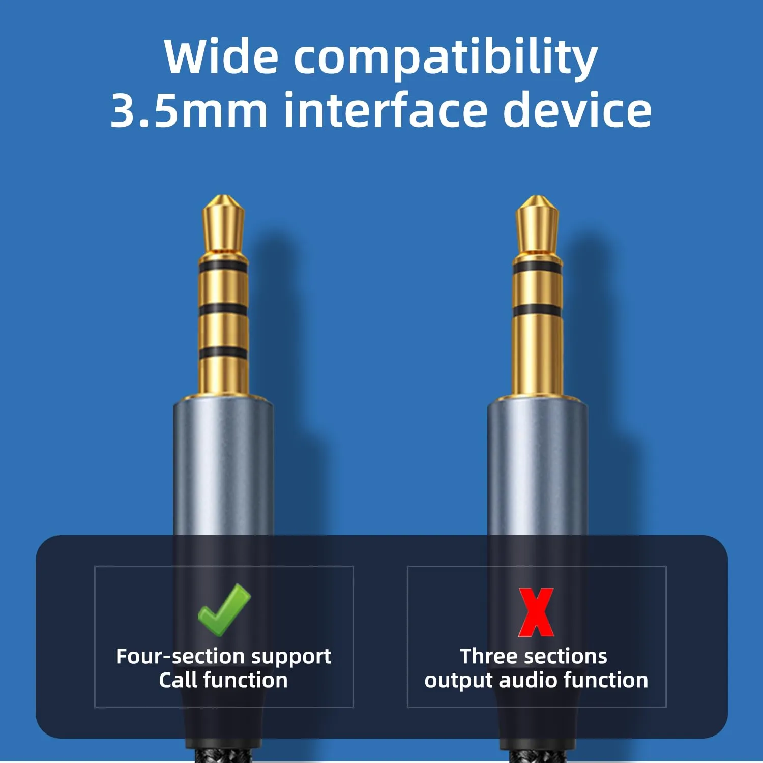Unnderwiss Cavo Aux USB Type-C a 3.5mm Jack Audio 1m Argento - Compatibile con Samsung Galaxy S23, S20 - immagine 3
