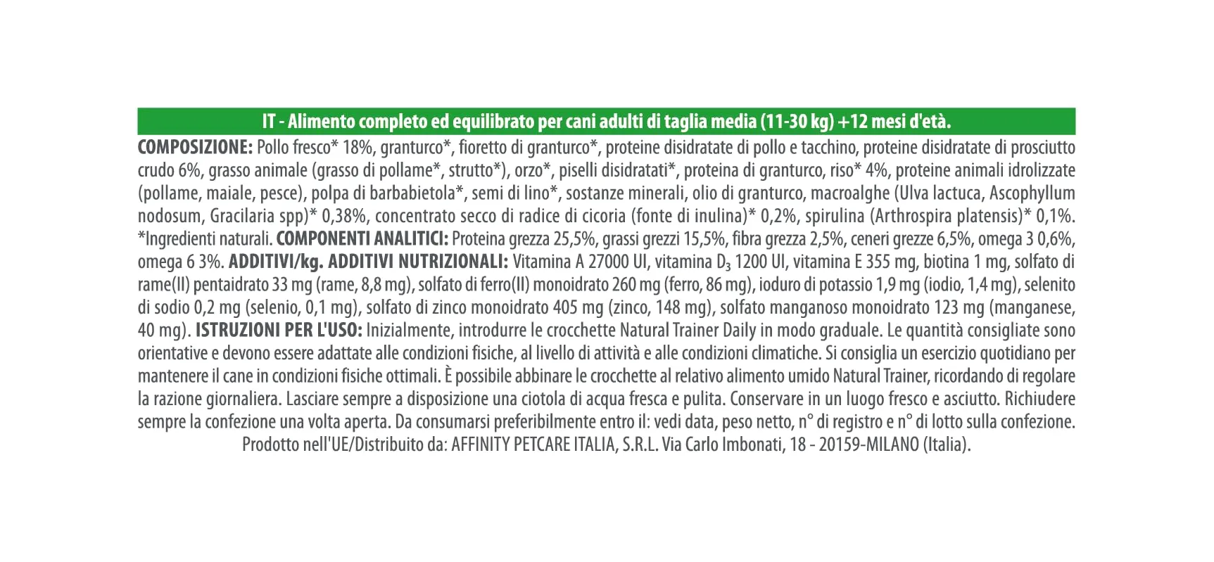 Trainer Natural Cibo per Cani Medium Adult, Prosciutto Crudo, 3 kg - immagine 4