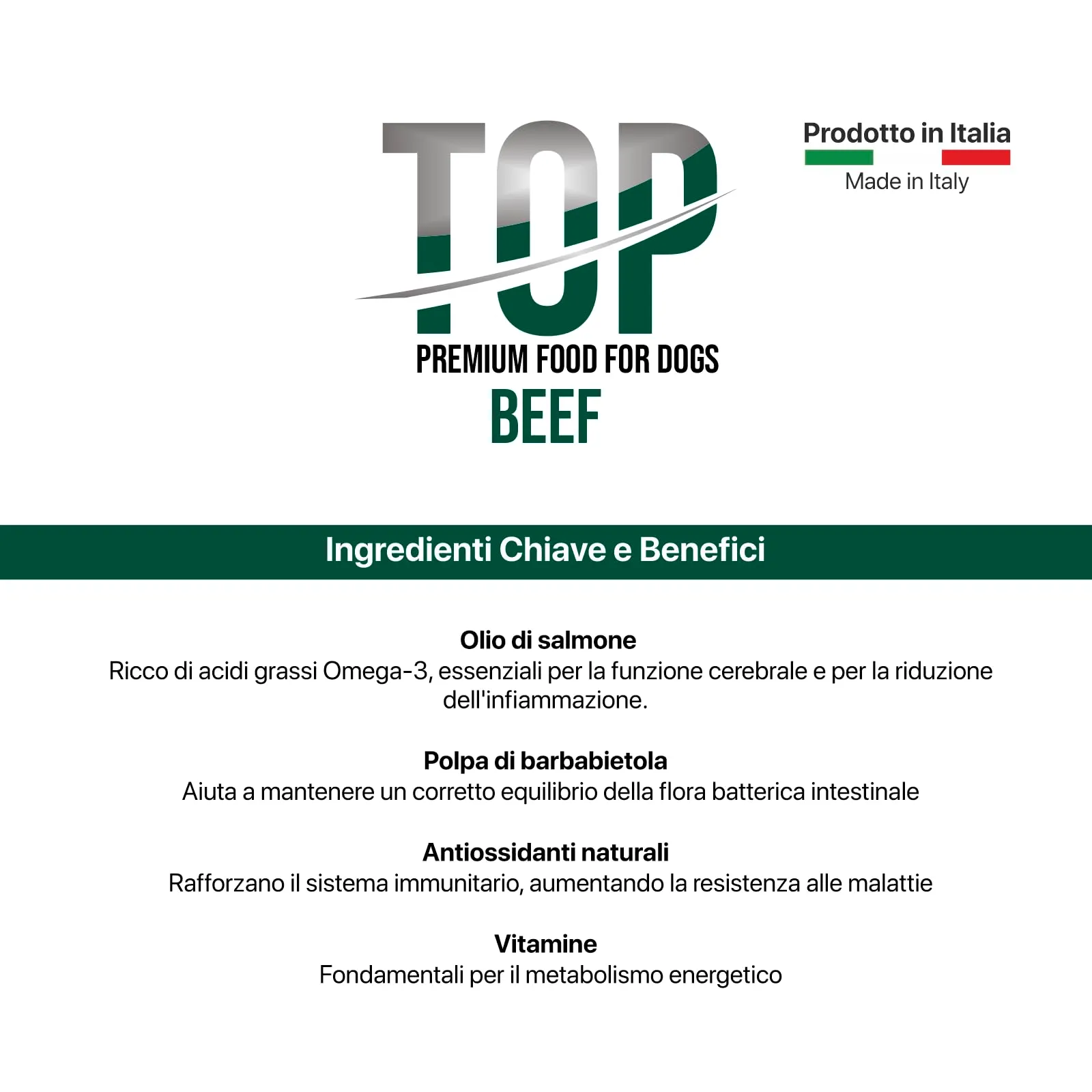 Top Beef Gusto Manzo Cibo Secco per Cani Adulti Taglia Media/Grande - 20kg - immagine 3