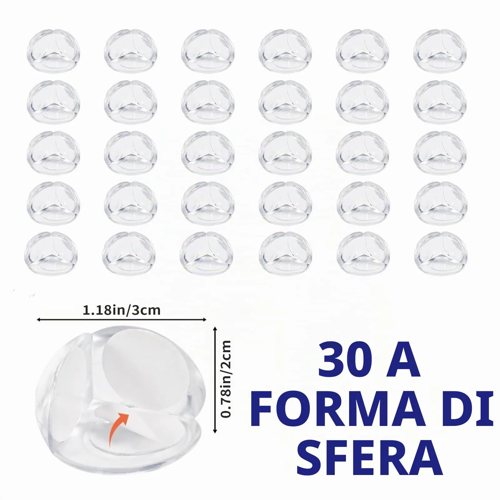 Jewan Paraspigoli per Bambini Trasparenti, 30 Pezzi - immagine 2
