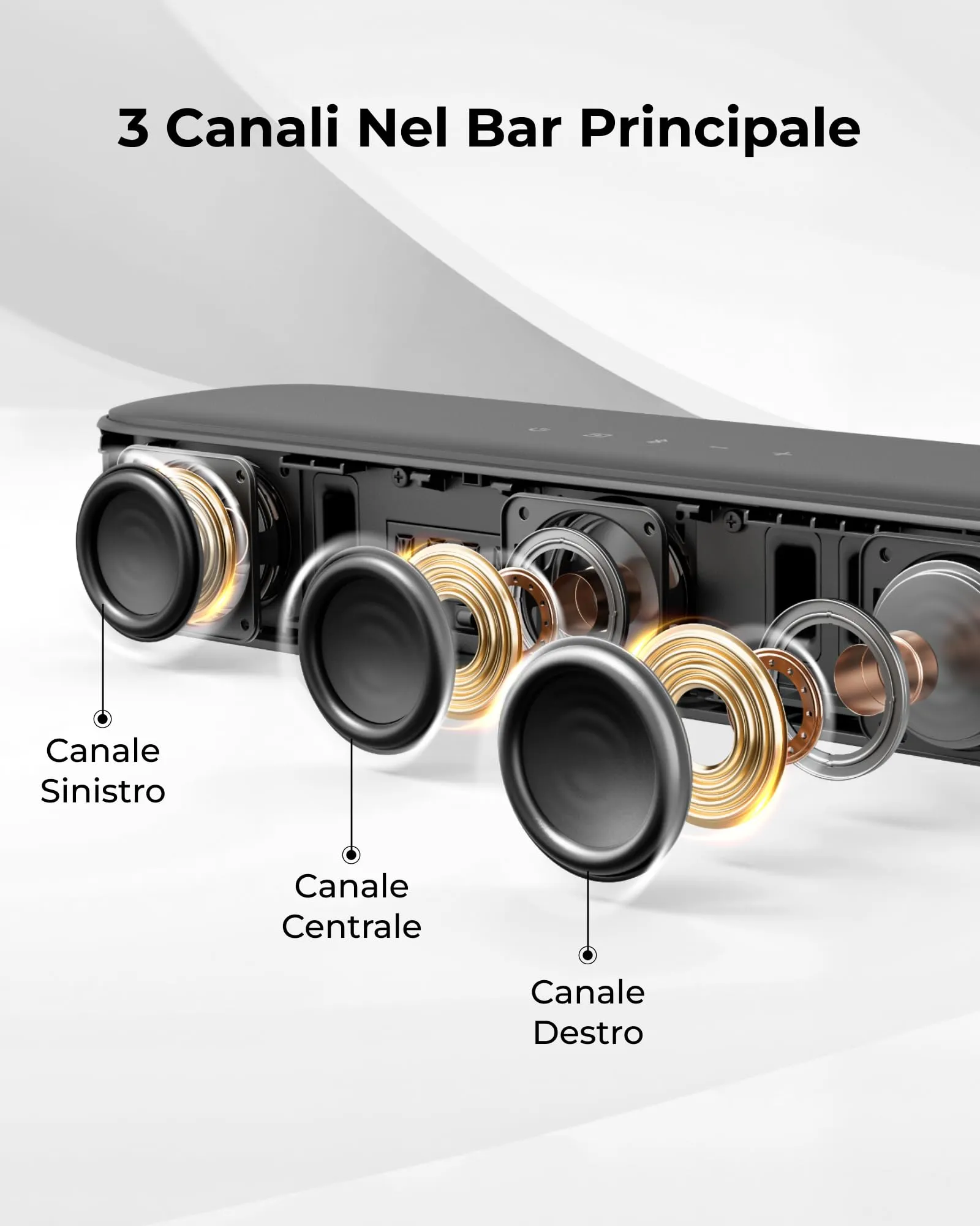 Ultimea Aura A40 Pro 7.1Ch Surround Soundbar with Subwoofer, 330W Peak, HDMI ARC, Bluetooth 6.0 - immagine 4