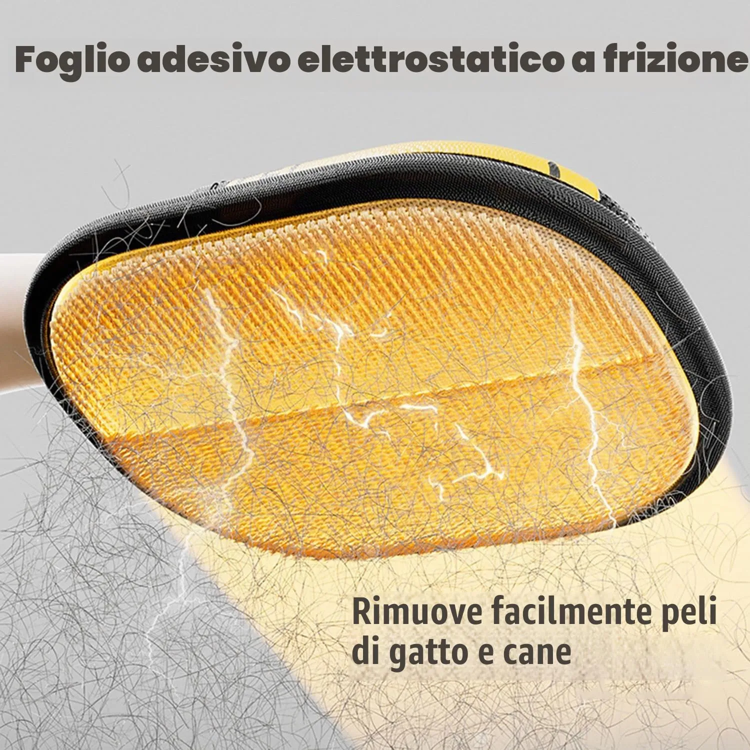 SKELUOZIEU Guanti magnetici per rimozione peli di cani e gatti, per tappeti e divani, nero, 2 pezzi - immagine 5
