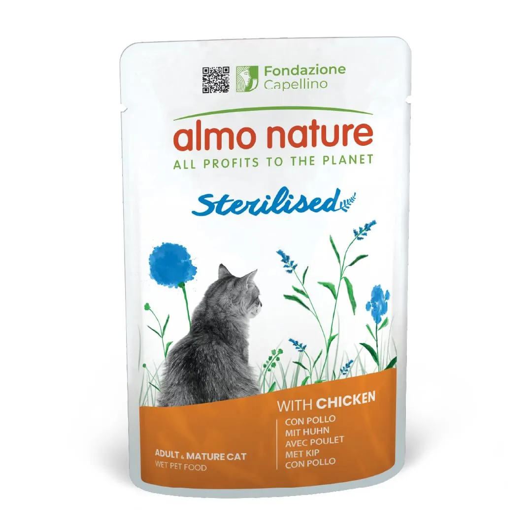 Almo Nature Functional Sterilised Cibo Umido per Gatti Adulti e Maturi al Merluzzo e Pollo, 70g (Confezione da 6) - immagine 6