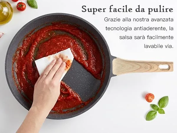 GiPP Padella Antiaderente in Ceramica 24 cm, Grigio - immagine 6