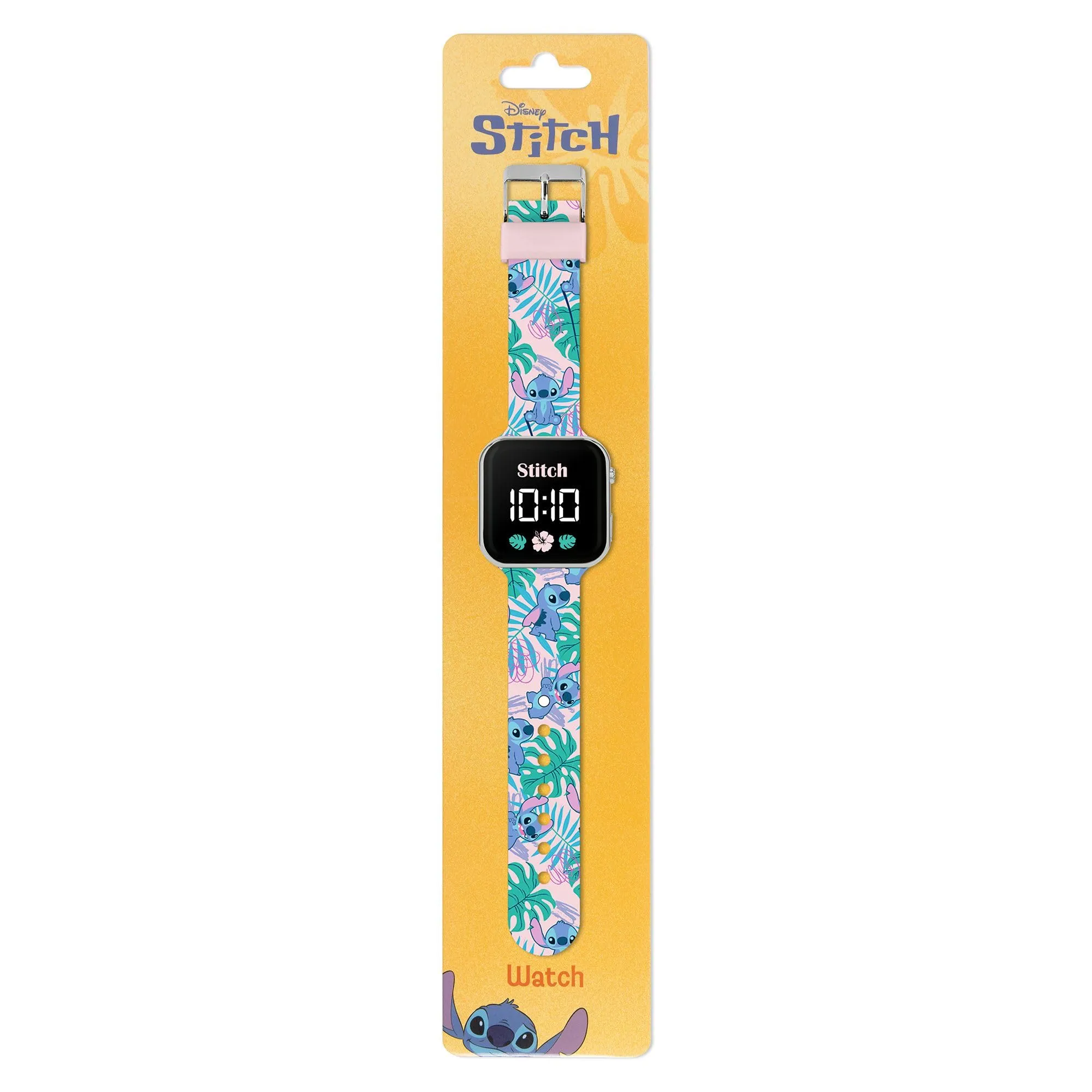 Disney Lilo & Stitch LAS4091 Orologio LED al quarzo con cinturino in silicone blu, Multicolore - immagine 6