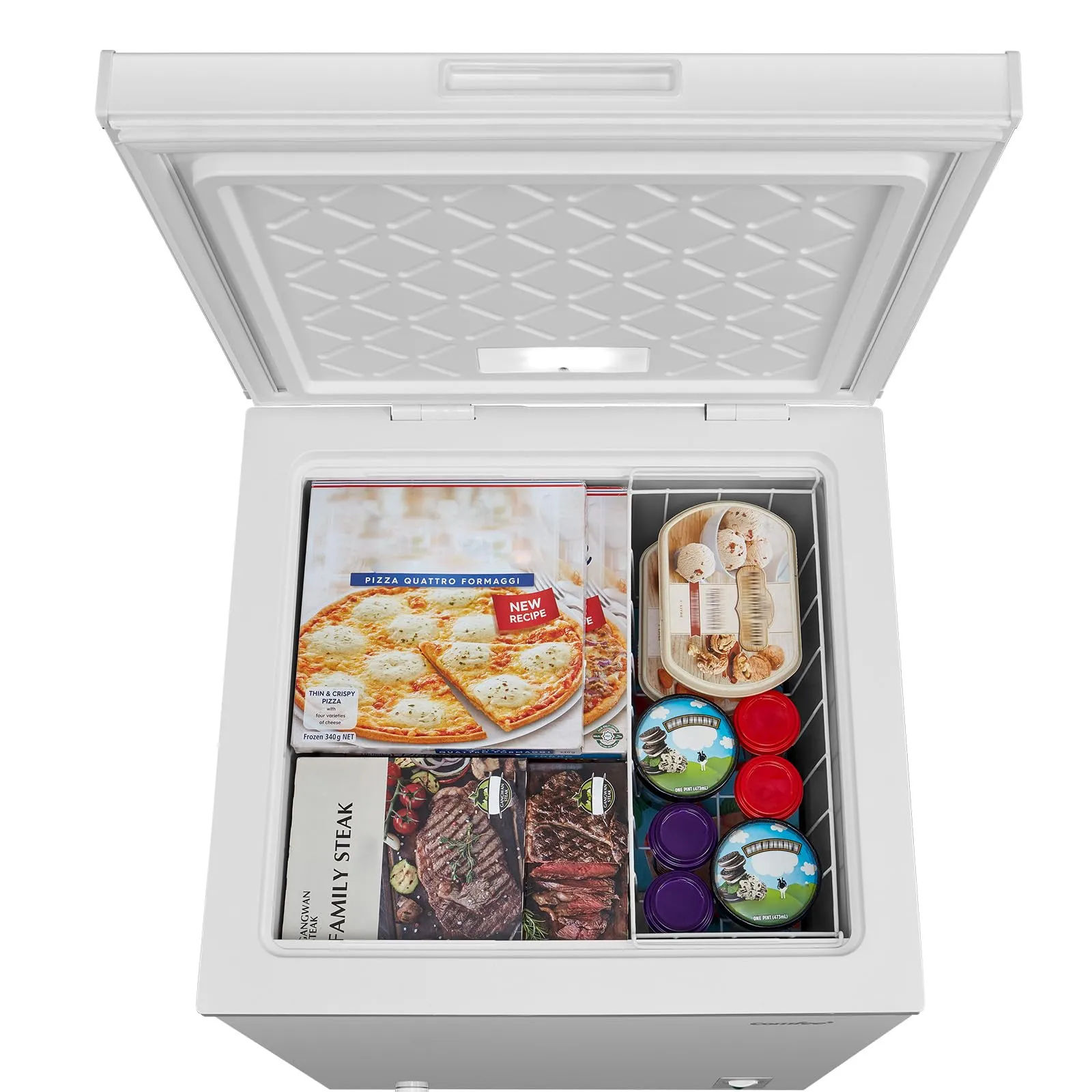 COMFEE' Congelatore a Pozzetto 143L Convertibile Congelatore/Frigorifero RCC146WH2EU(E) Bianco - immagine 12