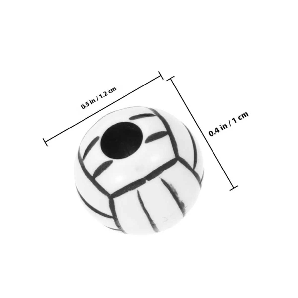 SUPVOX 200 Pezzi Perline Acriliche a Forma di Pallone da Pallavolo per Braccialetti e Collane Fai da Te - immagine 2