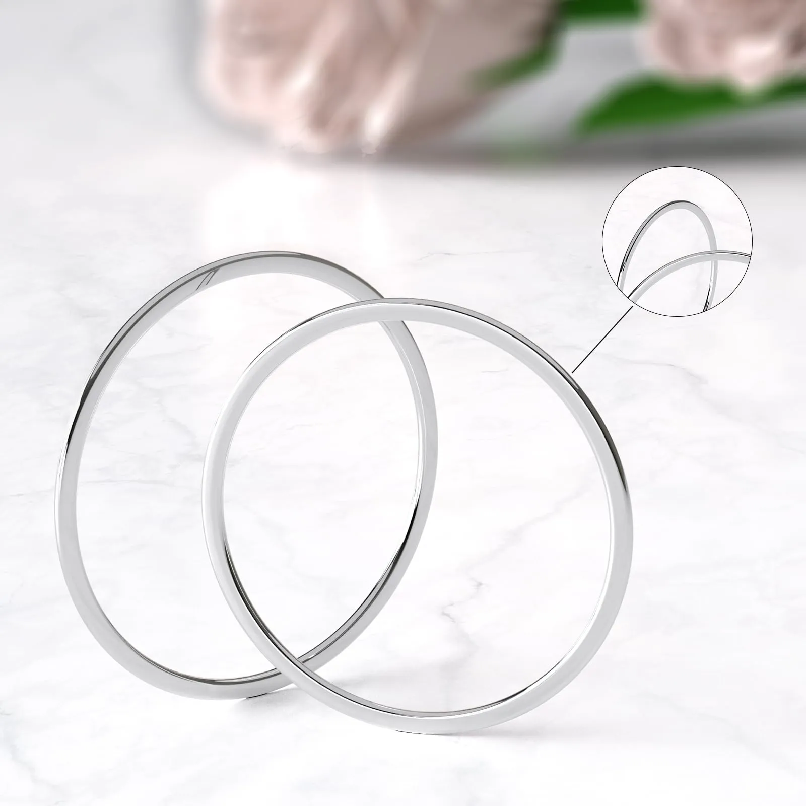 Coicok Set di 14 Anelli in Acciaio Inossidabile per Donna, Impilabili e Minimalisti, Argento, Misura 3/4/5/6/7/8/9 - immagine 4