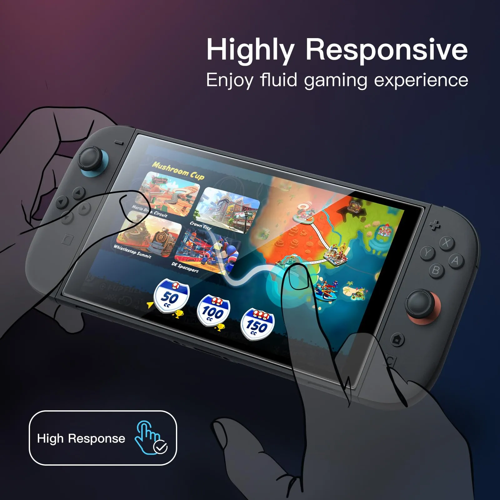 JETech Pellicola Protettiva in Vetro Temperato per Nintendo Switch 2, 2 Pezzi, Trasparente - immagine 5