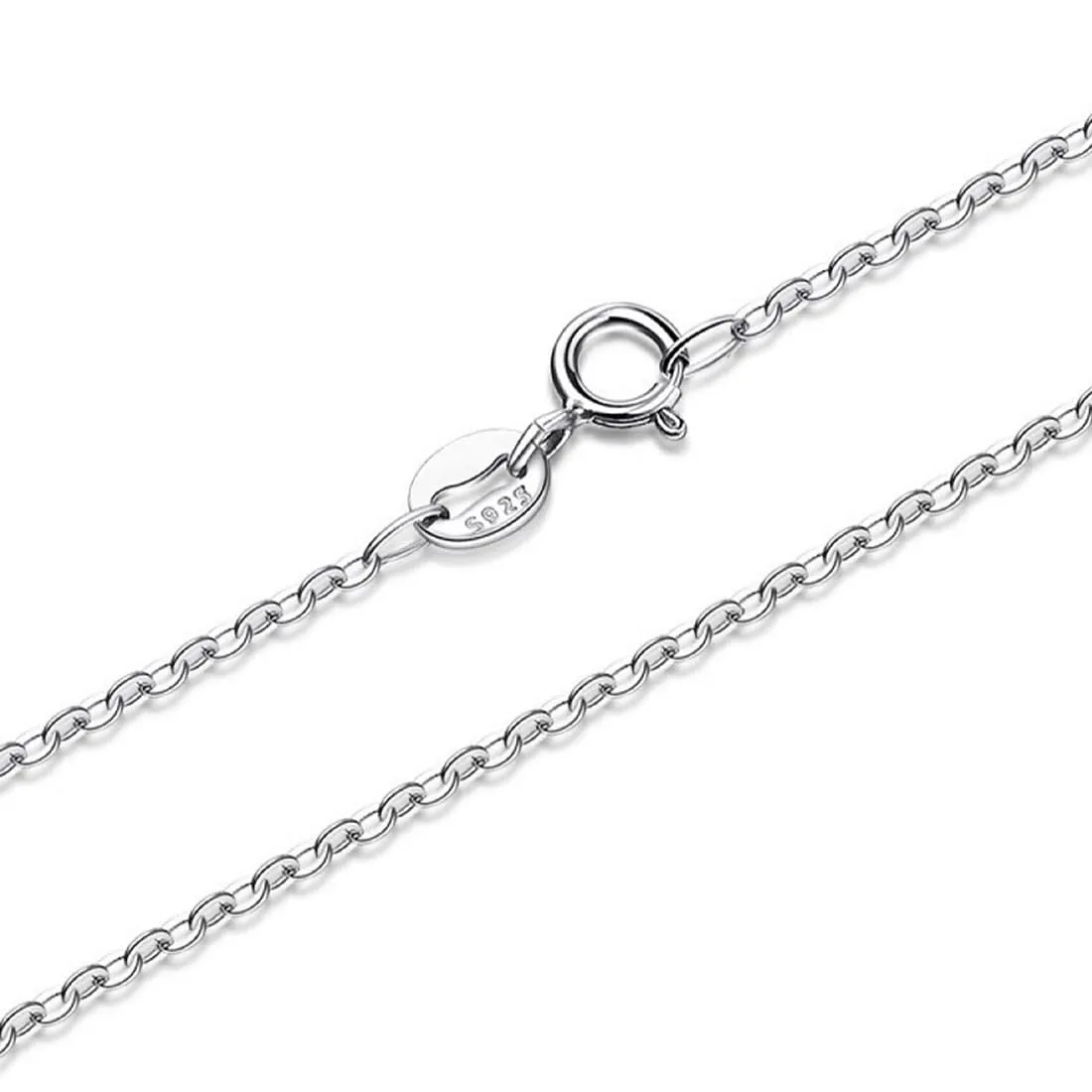 XYTAHDM Catena in Argento Sterling 925 Modello Barbazzale 1 mm 45 cm - immagine 1