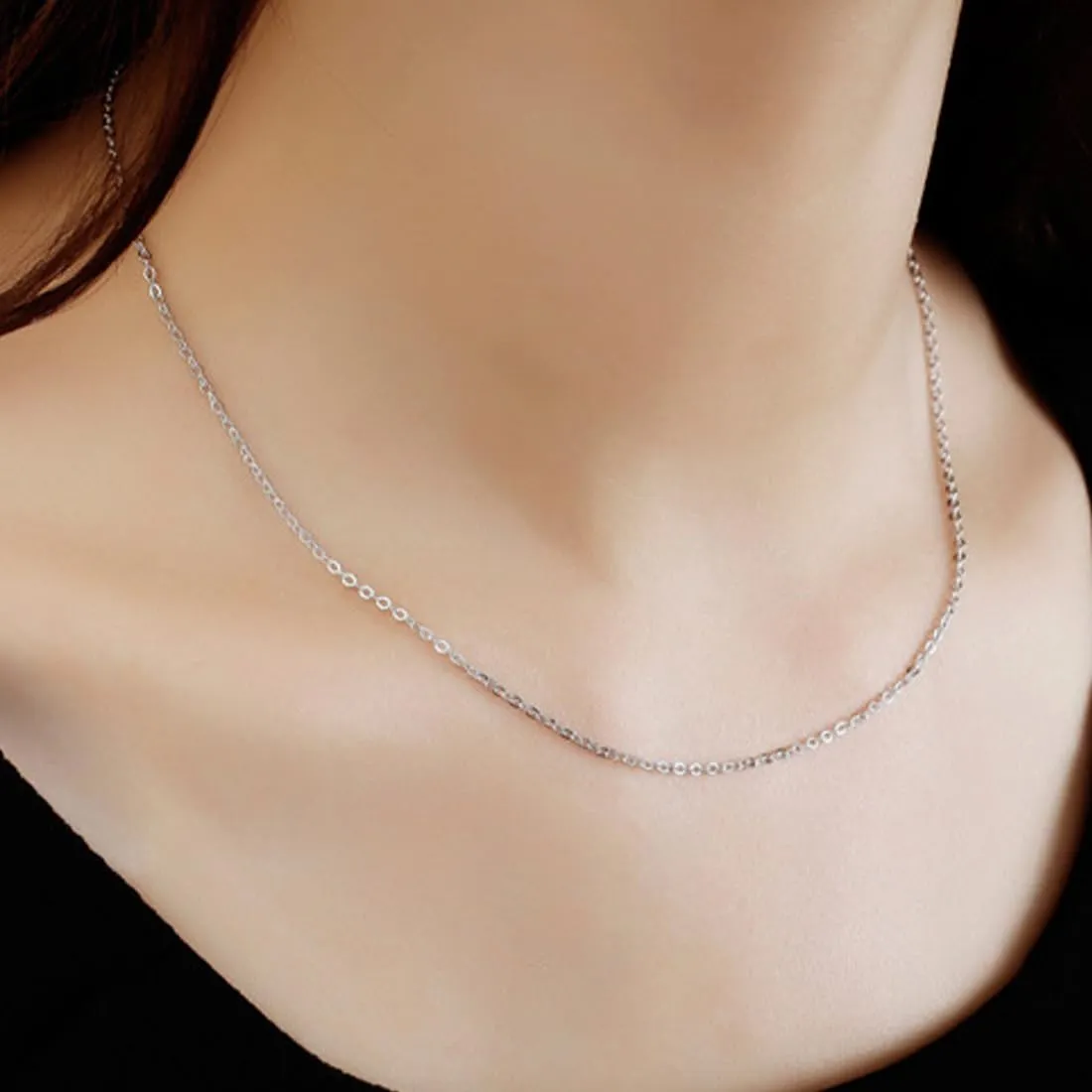 XYTAHDM Catena in Argento Sterling 925 Modello Barbazzale 1 mm 45 cm - immagine 2