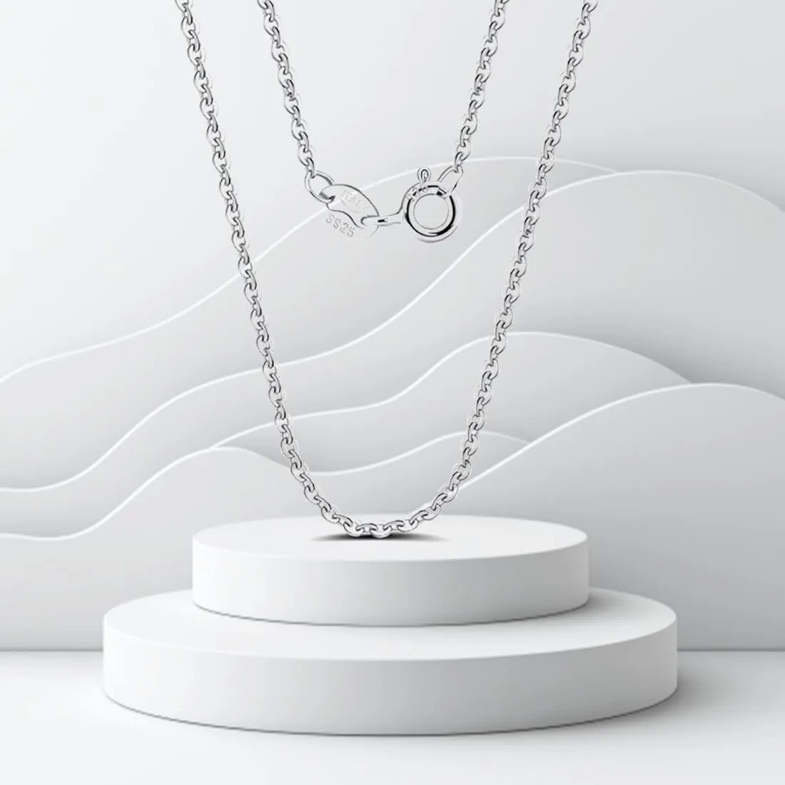XYTAHDM Catena in Argento Sterling 925 Modello Barbazzale 1 mm 45 cm - immagine 4